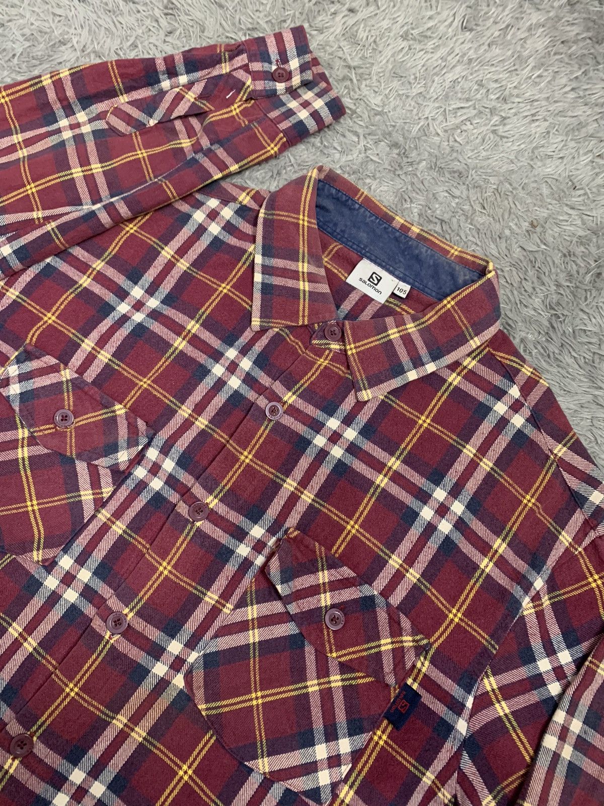 Salomon Outdoor Brand Vintage Salomon Flanell Shirt Size US L / EU 52-54 / 3 - 2 Thumbnail