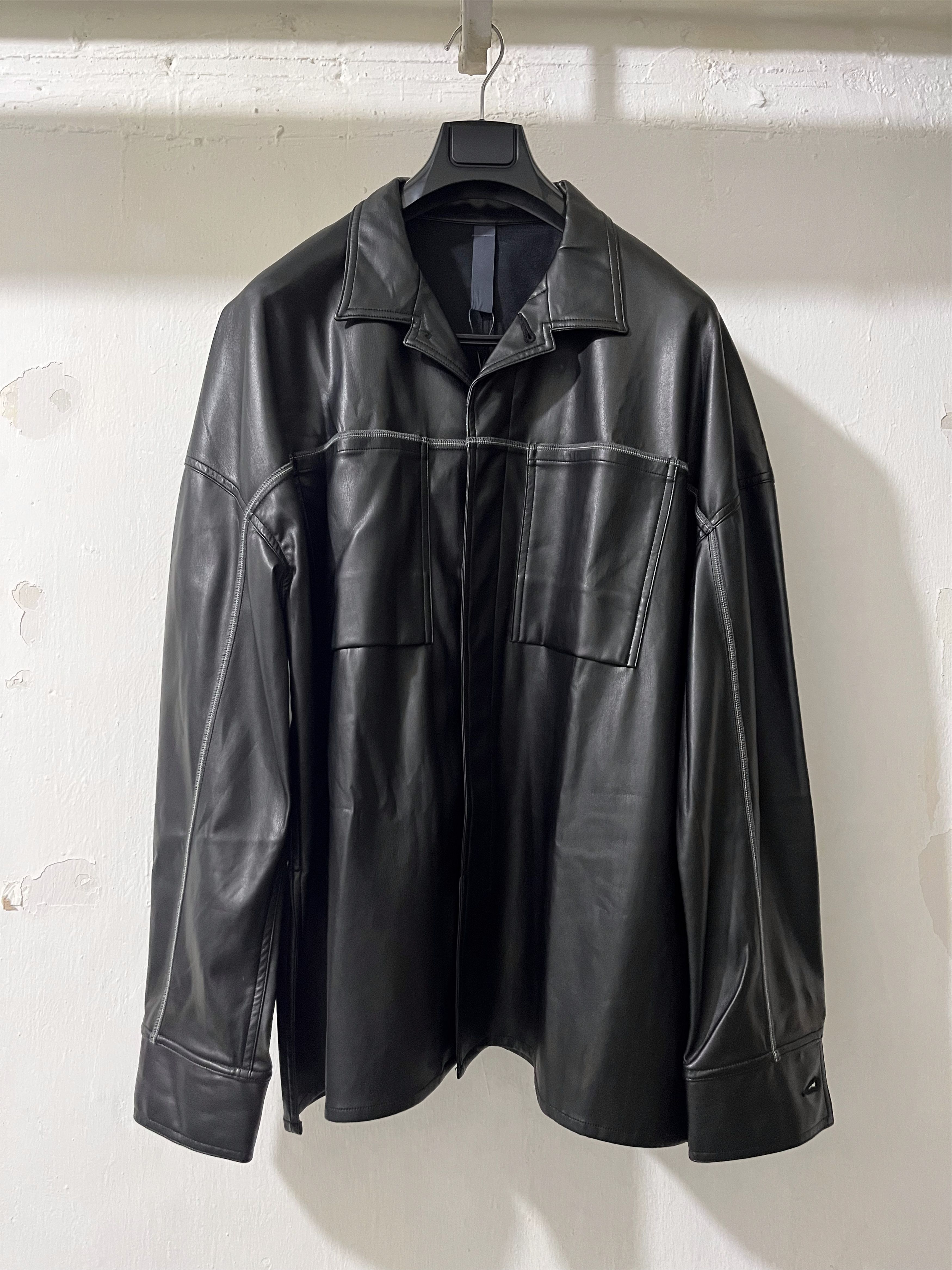 SHINYAKOZUKA SHINYAKOZUKA HORIZONTAL FAUX LEATHER SHIRT Size US M / EU 48-50 / 2 - 1 Thumbnail