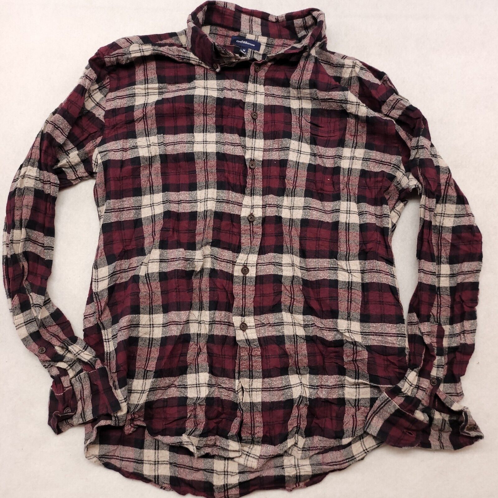 Croft & Barrow Croft & Barrow Tartan Flannel Button Up Shirt Men Size M Red Size US M / EU 48-50 / 2 - 2 Thumbnail
