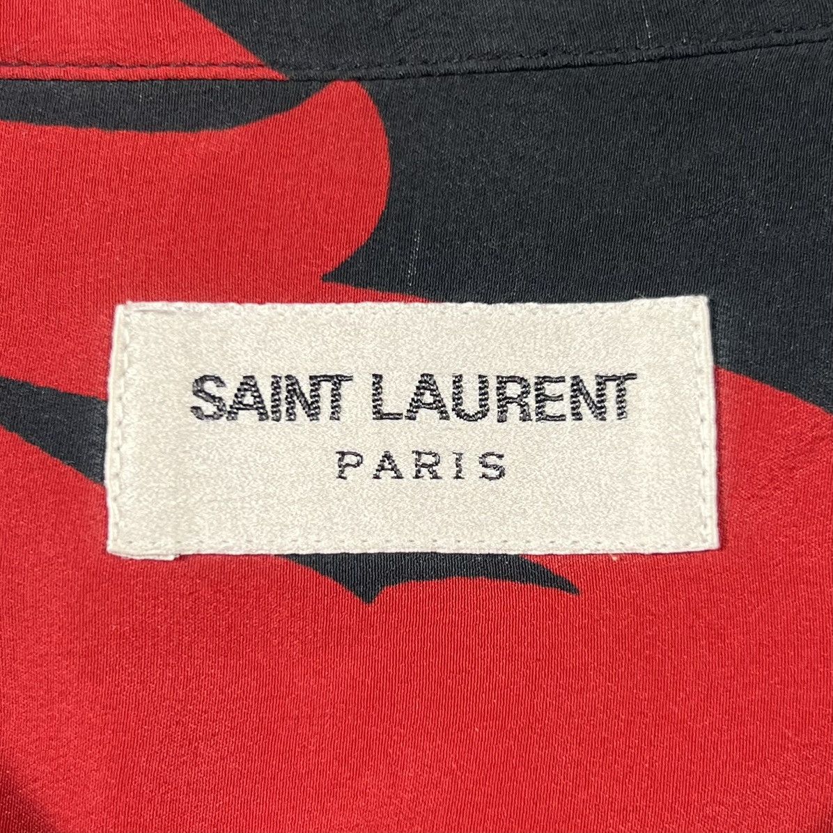 Saint Laurent Paris |[ SS17 Saint Laurent “Red Flame” Button Up Silk Shirt ]| Size US S / EU 44-46 / 1 - 10 Thumbnail
