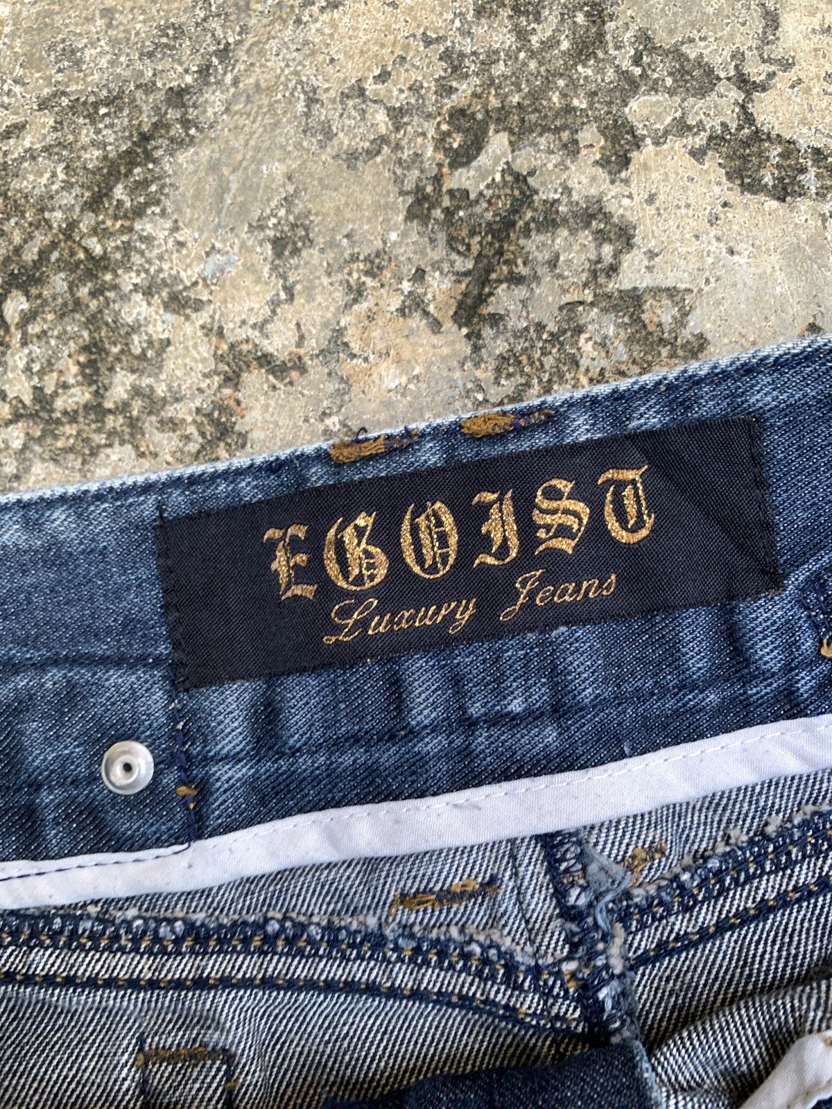 Japanese Brand y2k Egoist Japan Washed Jeans Rough Cut Beady Mini Skirt Size 30" / US 8 / IT 44 - 12 Thumbnail