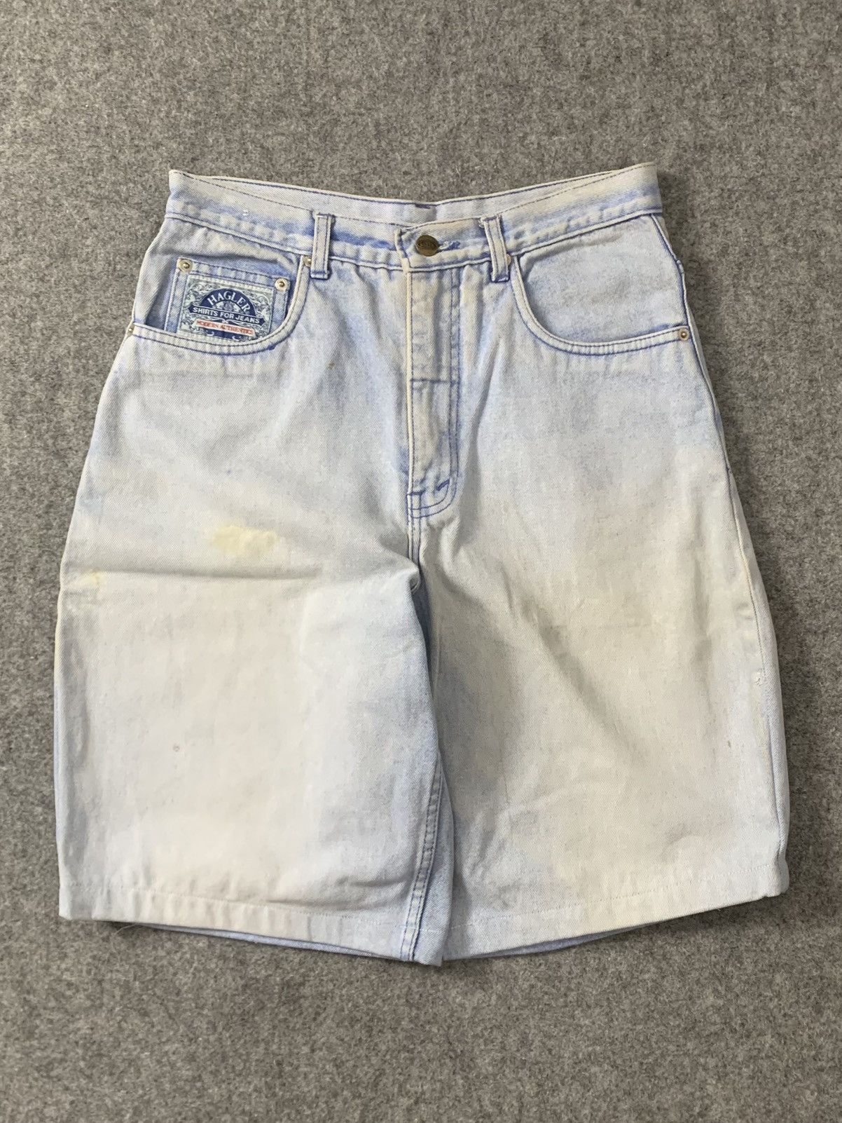 Other Vintage Blue Wash 'Hagler' Y2K Baggy Fit Jortspants Size US 32 / EU 48 - 1 Thumbnail