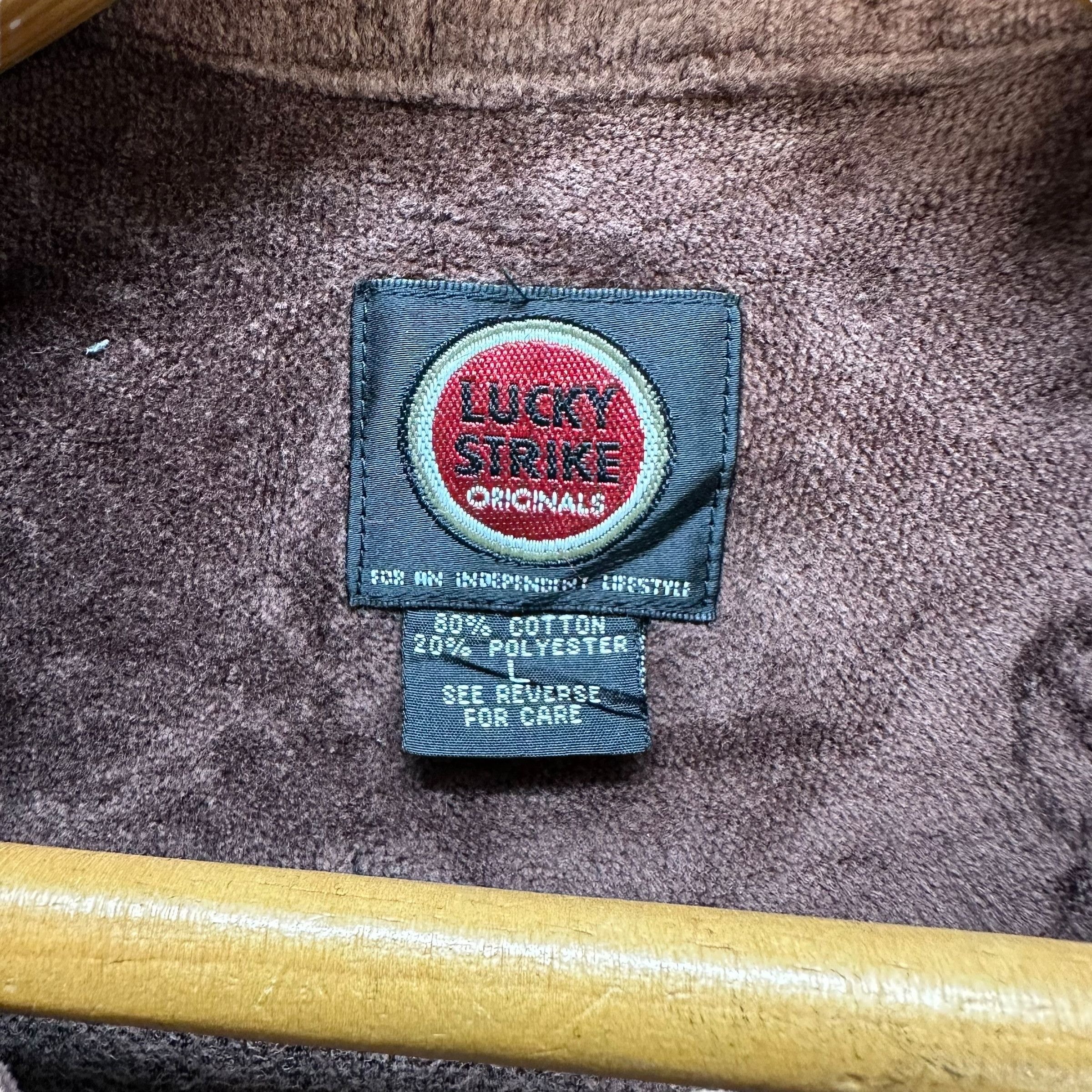 Vintage Lucky Strike Originals Velvet Flannel Jacket #A24-0540 Size US L / EU 52-54 / 3 - 8 Thumbnail