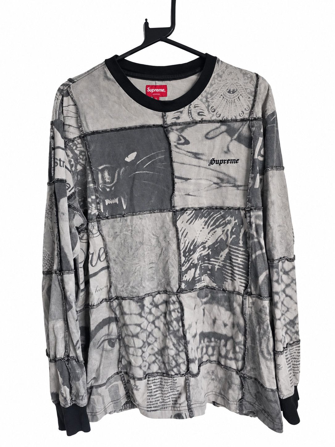 Supreme Supreme Arabic Mesh Long-Sleeve Top 'Black' | Grailed