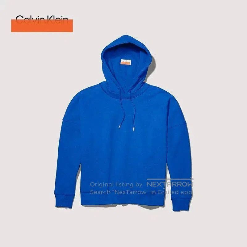 Calvin Klein Blue Oversized Hoodie with Drawstring Hood. Size US XL / EU 56 / 4 - 7 Thumbnail