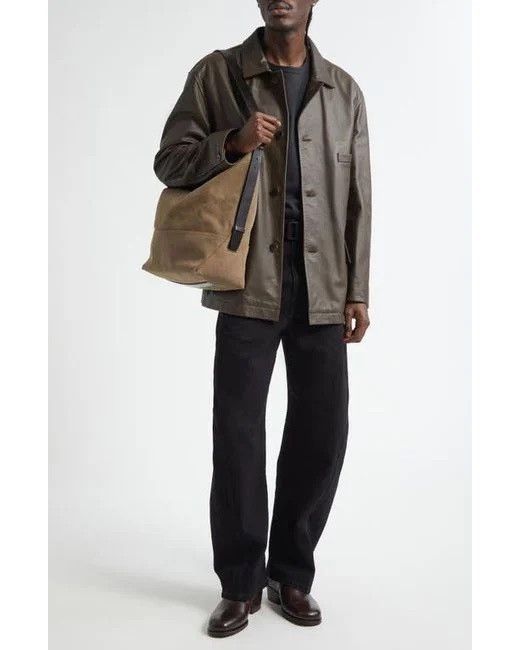Lemaire Lemaire relaxed leather jacket, dark brown, size XL Size US XL / EU 56 / 4 - 8 Thumbnail