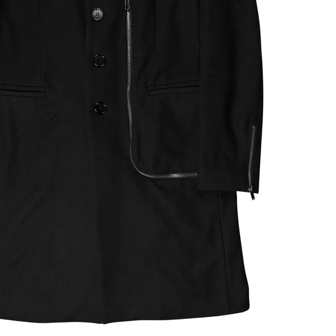 Dirk Bikkembergs Dirk Bikkembergs L-Zip Wool Coat Size US L / EU 52-54 / 3 - 5 Thumbnail