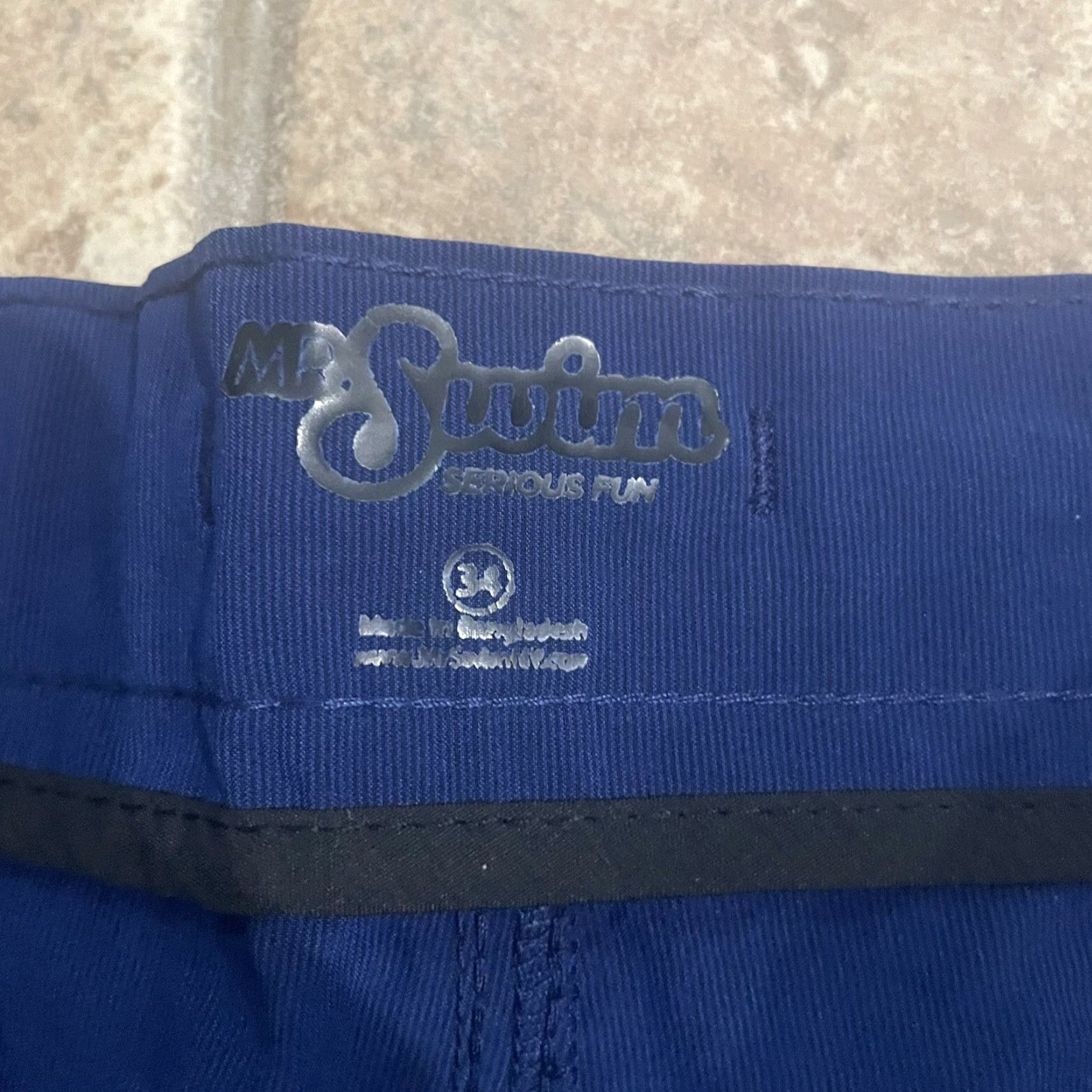 Vintage Mr.Swim Board Shorts Men Dark Blue 34 Regular Bottom Mens Size 34 Blue Board Shorts Size US 34 / EU 50 - 2 Thumbnail