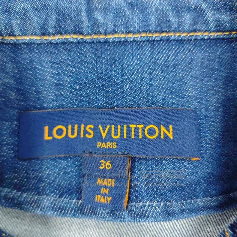 Louis Vuitton Louis Vuitton Washed blue metallic leather label denim jac Size XS / US 0-2 / IT 36-38 - 5 Thumbnail