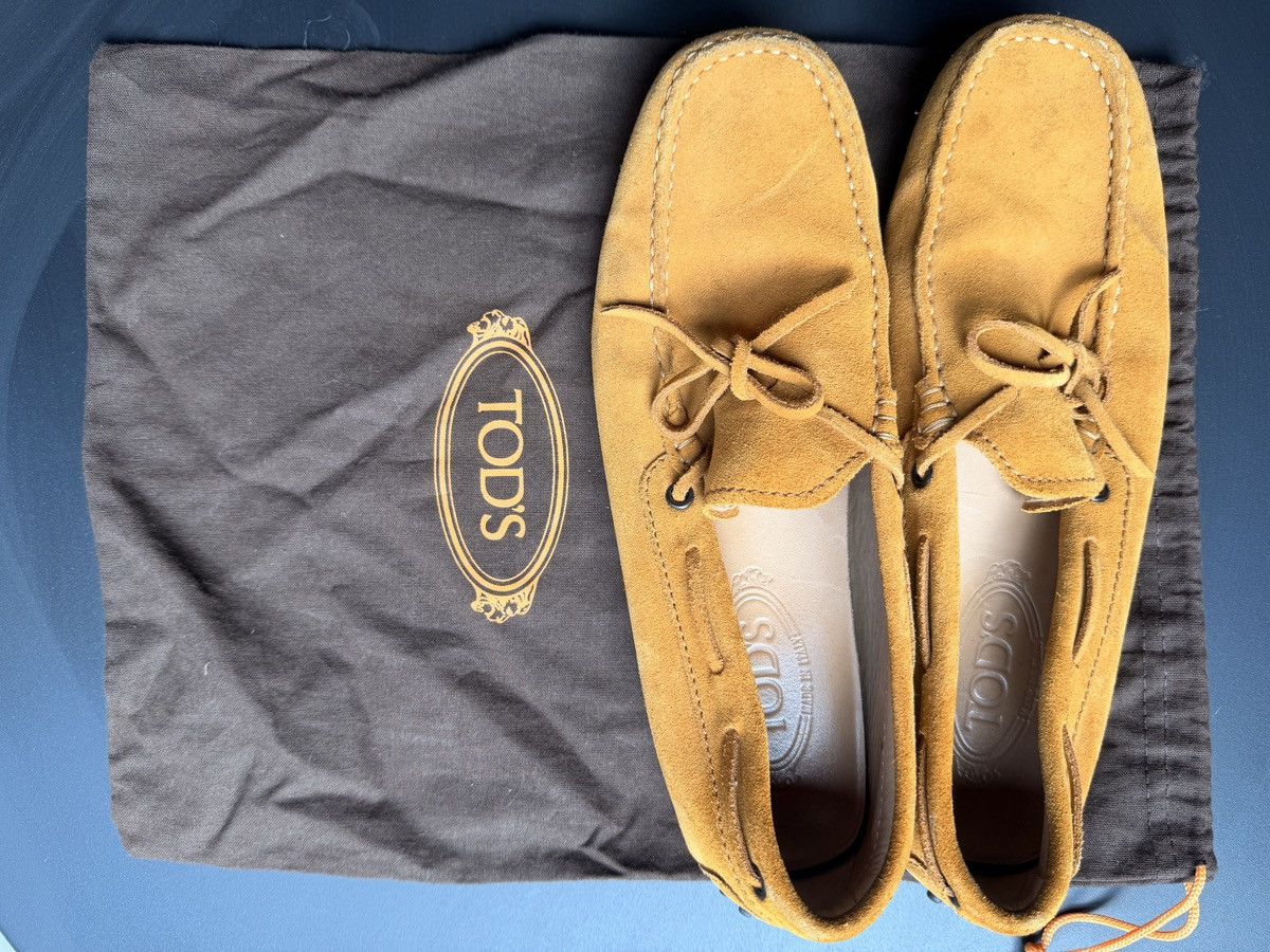 Tod's Tod's Mustard Suede Loafers for Men Size US 8 / EU 41 - 2 Thumbnail