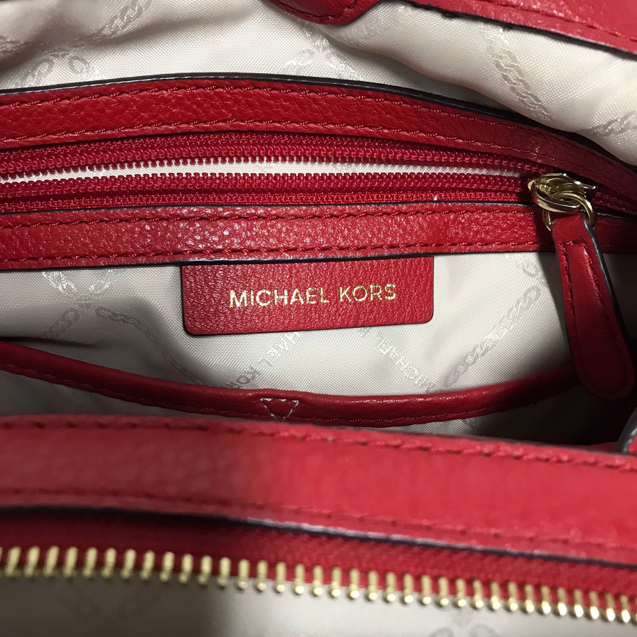 Michael Kors Michael Kors Raven Large Leather Shoulder Bag in Terracota Size ONE SIZE - 8 Thumbnail