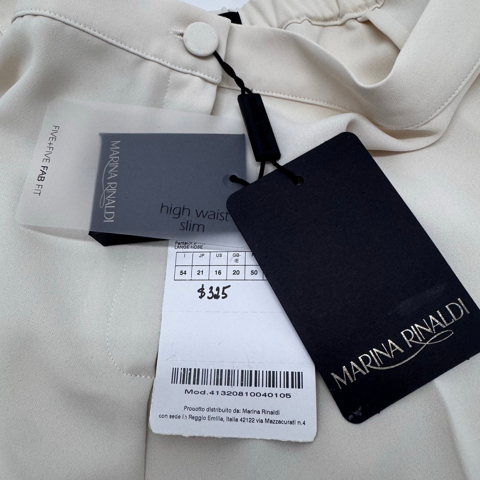 Marina Rinaldi Marina Rinaldi High Waist Slim Pant White/Ivory size 16 Size 38" / US 16 / IT 52 - 7 Thumbnail