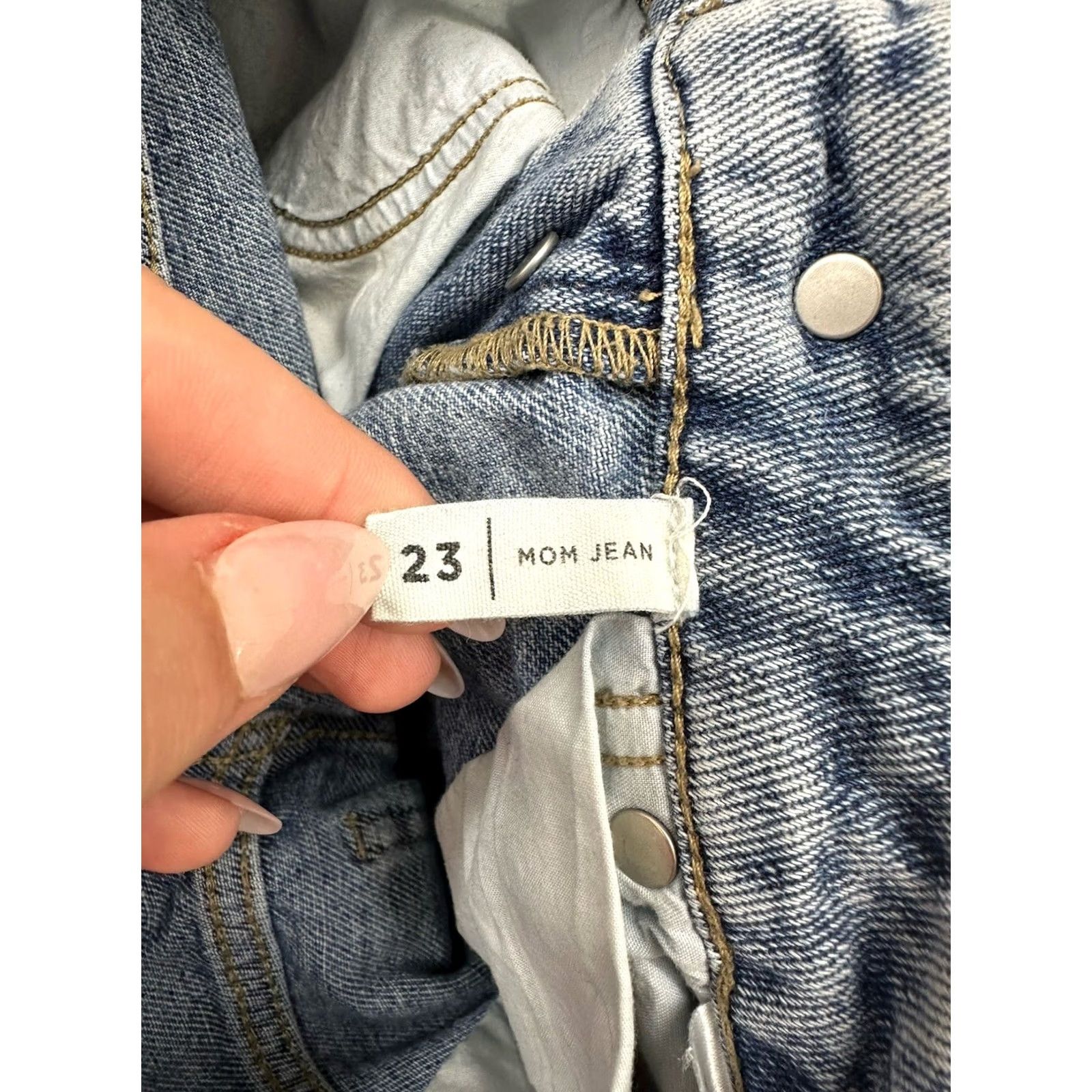 Pacsun Pacsun Womens Jeans Size 23 Mom Jean Distressed Denim Button Up Jeans Size 40" / US 18 - 5 Thumbnail