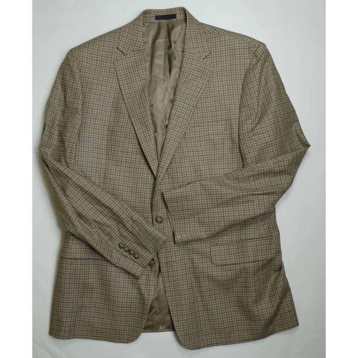 Lauren Ralph Lauren men's LAUREN RALPH LAUREN silk sport coat, tan, 44L, NEW Size 44L - 1 Thumbnail