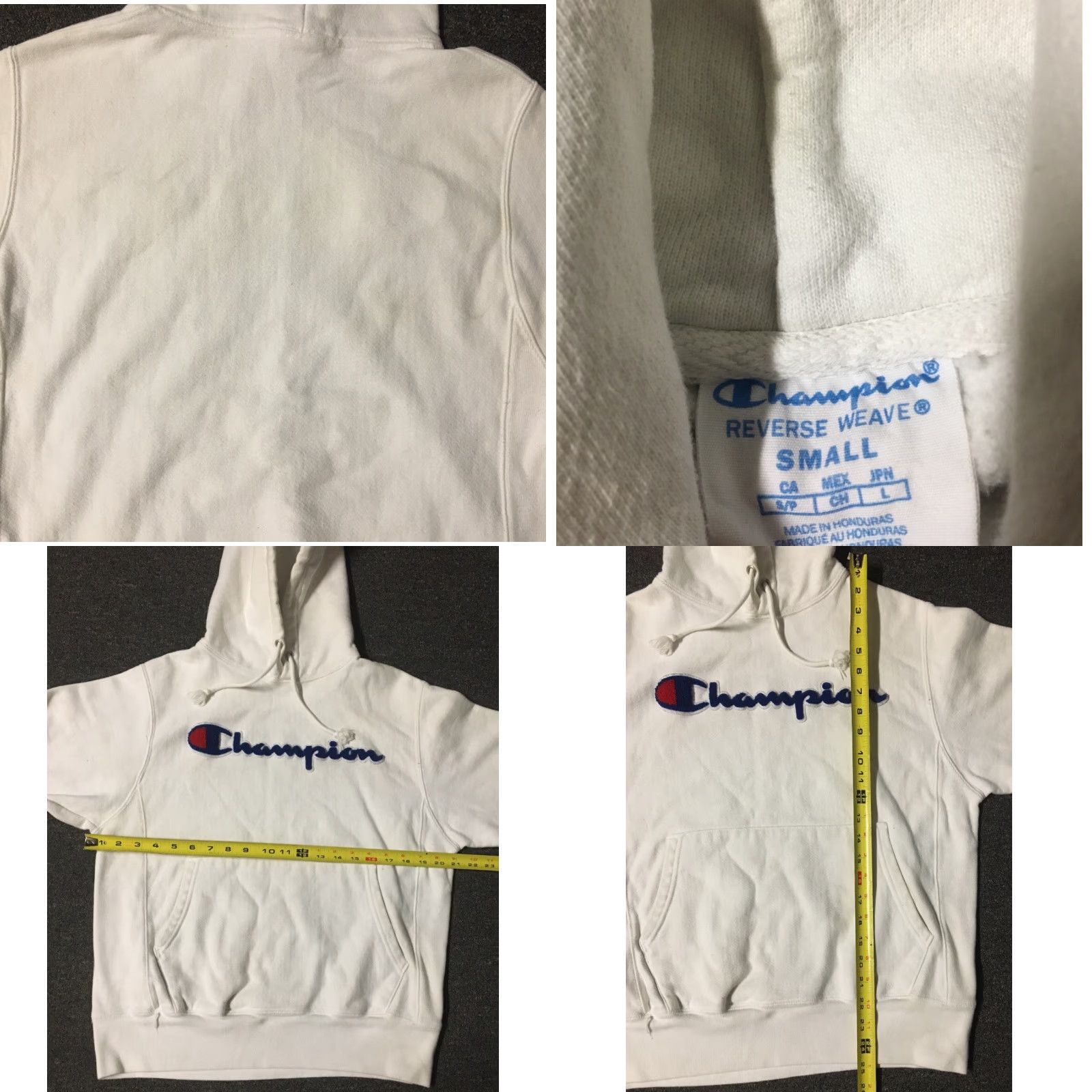 Champion Champion Reverse Weave Hoodie S Men White 90s Grunge Hip Hop USA Logo Vintage Size US S / EU 44-46 / 1 - 8 Thumbnail