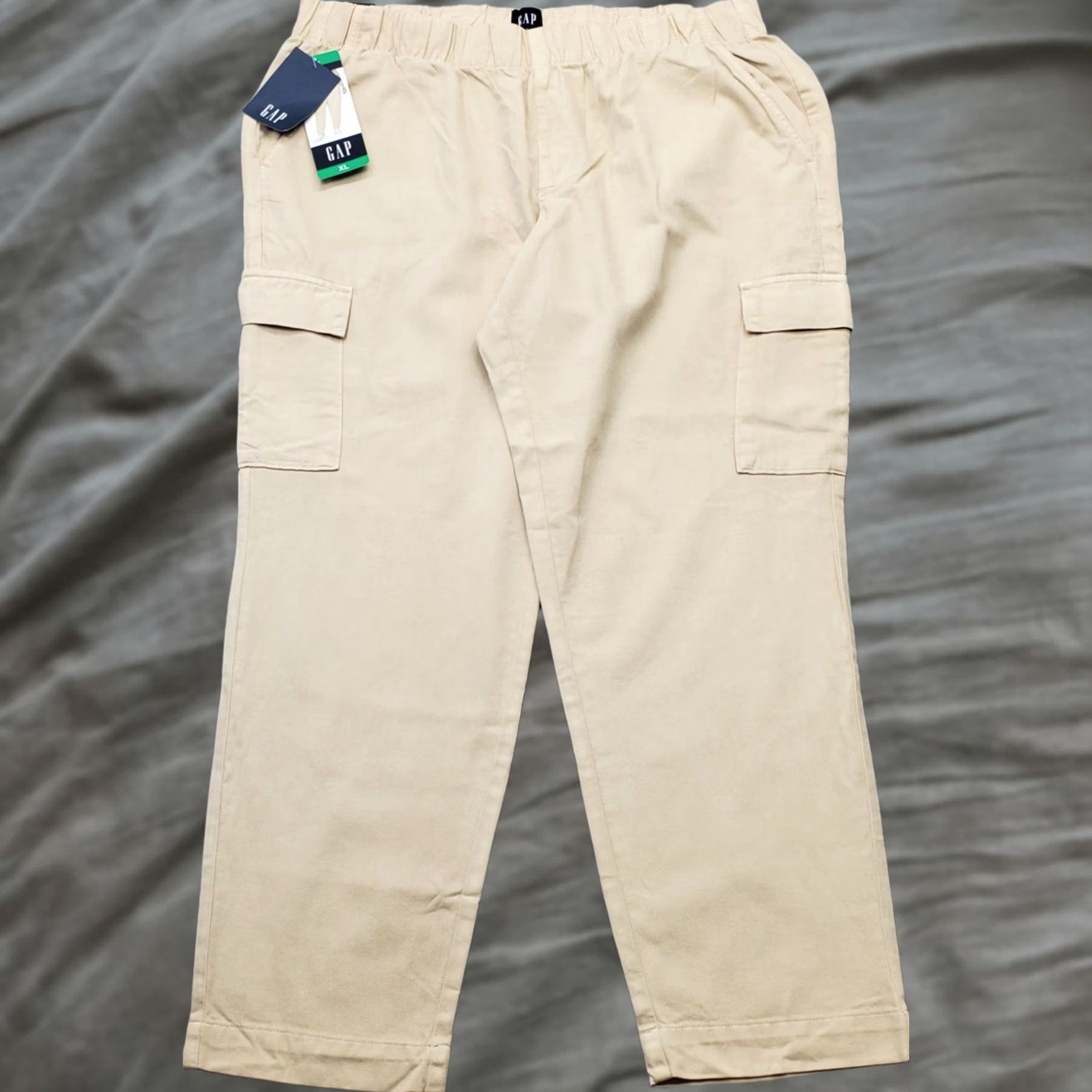 Gap Gap Cargo Pants Women XL Twill Pleated Elastic Waist Outdoor Hiking Pants Size 40" / US 18 - 1 Thumbnail