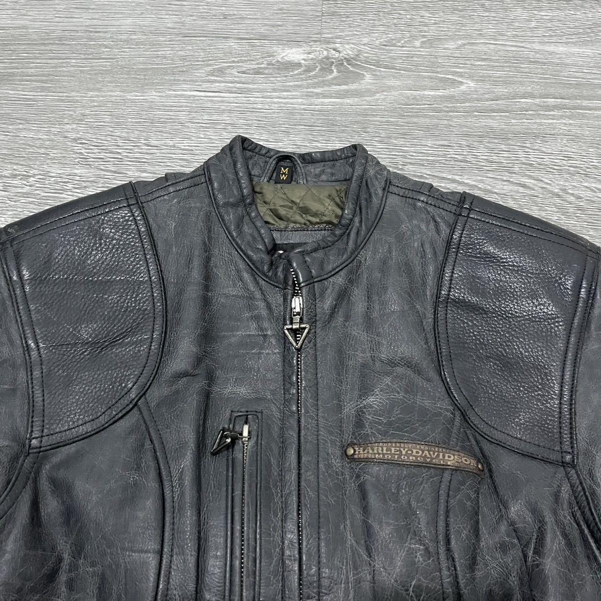 Leather 2000's Harley Davidson Bikers Leather Jacket Size US XS / EU 42 / 0 - 2 Thumbnail