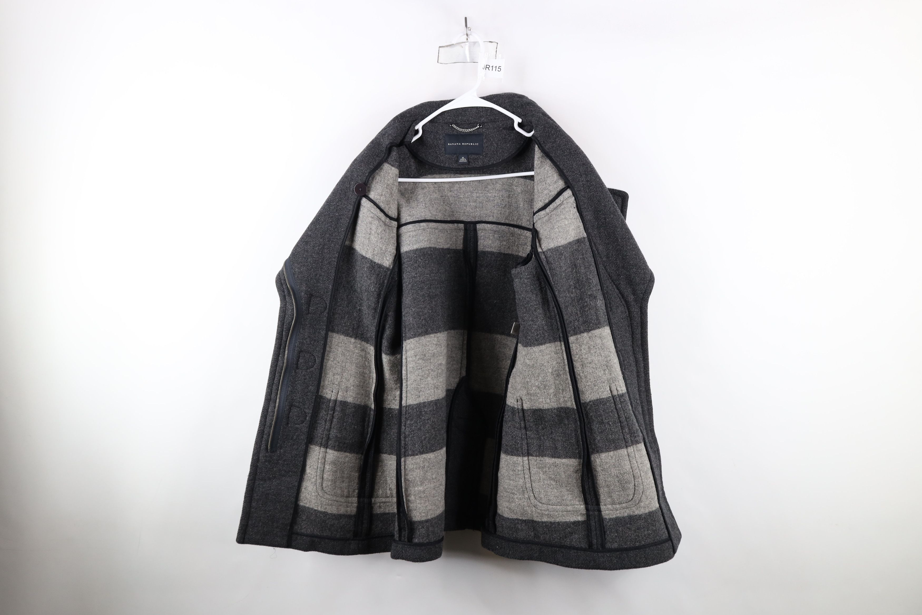 Banana Republic × Vintage Banana Republic Wool Blend Button Full Zip Jacket Gray Size M / US 6-8 / IT 42-44 - 10 Thumbnail