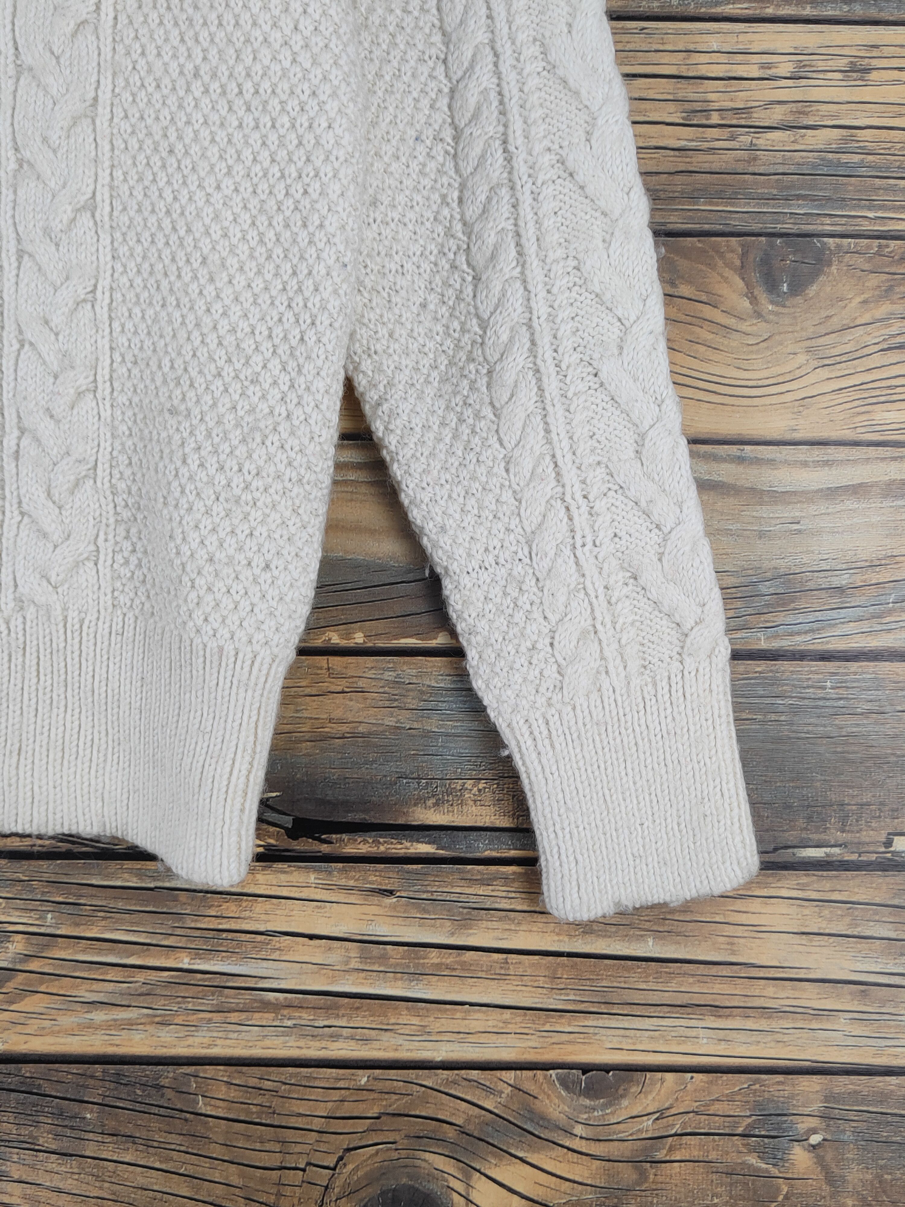 Aran Isles Knitwear × Global Work × Japanese Brand Global Work Cream Knitwear Sweatshirts #W1239 Size S / US 4 / IT 40 - 6 Thumbnail