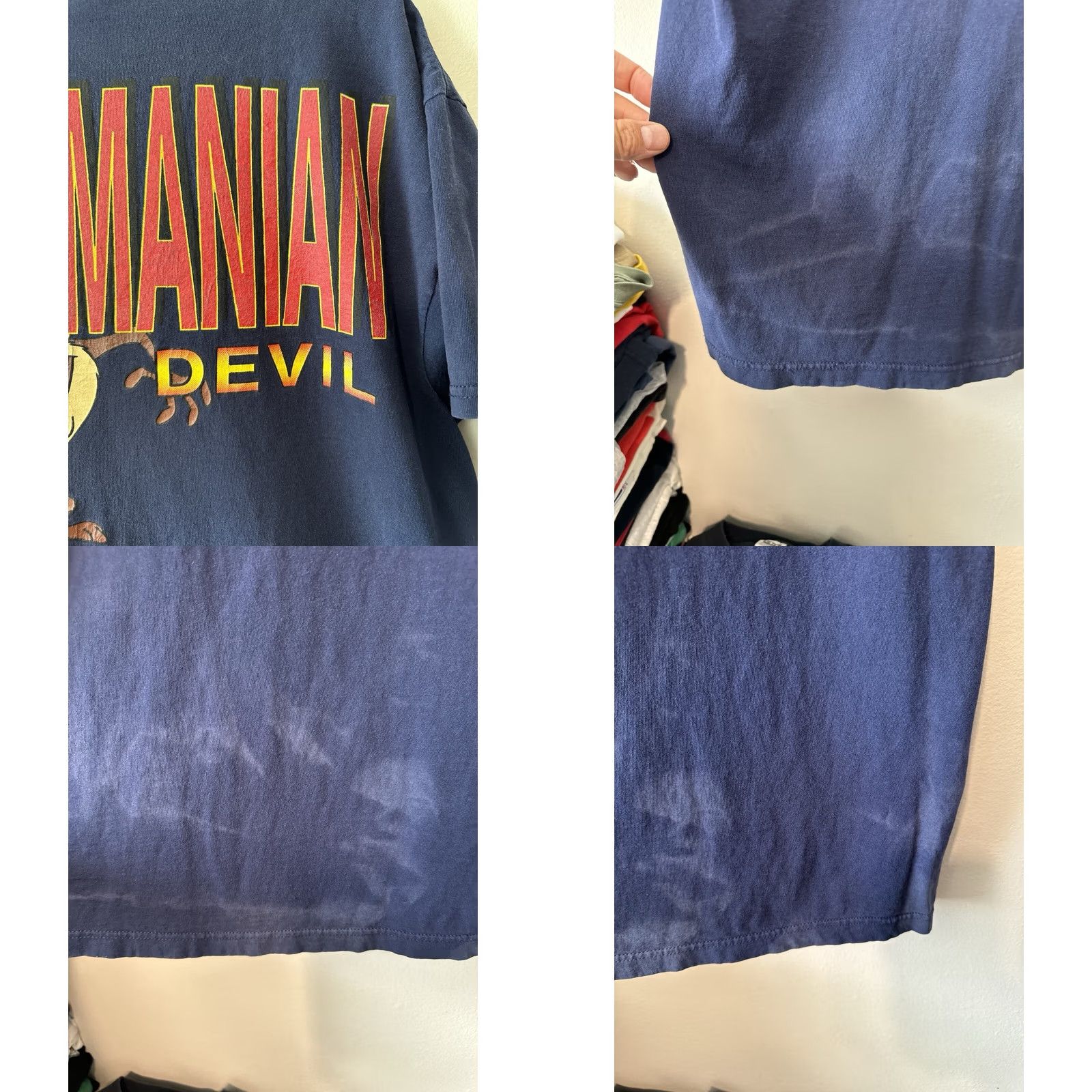 Vintage VINTAGE Looney Tunes T Shirt L Black Taz Tasmanian Devil 90s Cartoon USA Mens Size US L / EU 52-54 / 3 - 9 Thumbnail