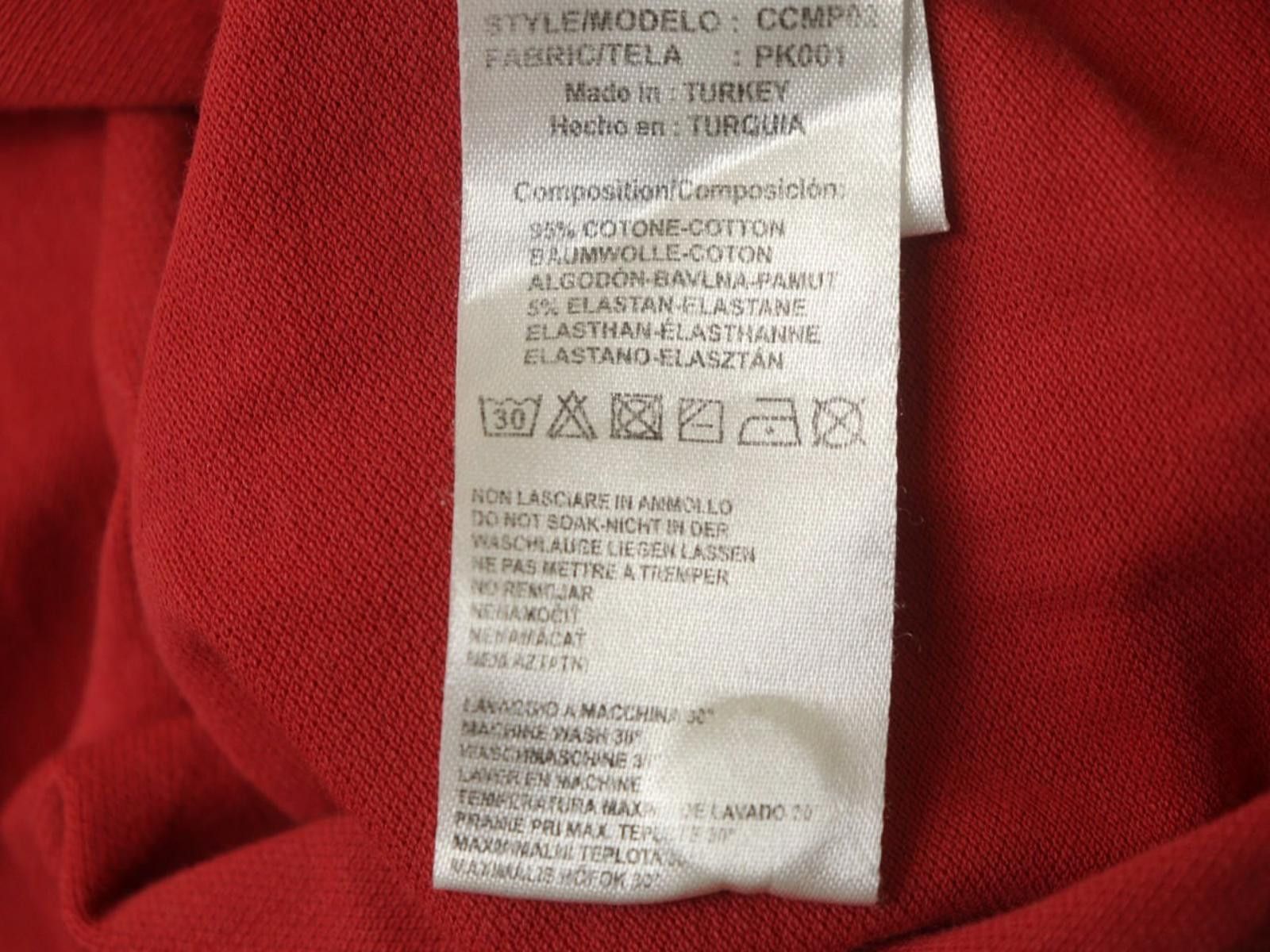 La Martina LA MARTINA Red Cotton Collared Slim Fit Polo Shirt Size M Size US M / EU 48-50 / 2 - 9 Thumbnail