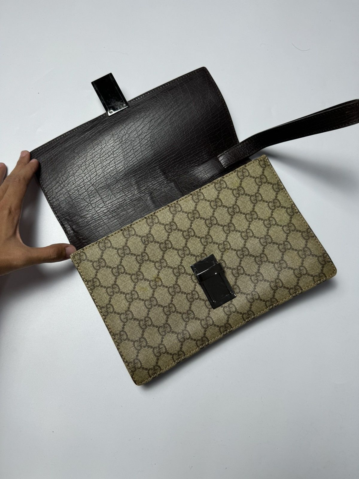 Gucci Gucci GG Supreme Plus Second Bag Clutch Leather Size ONE SIZE - 9 Thumbnail