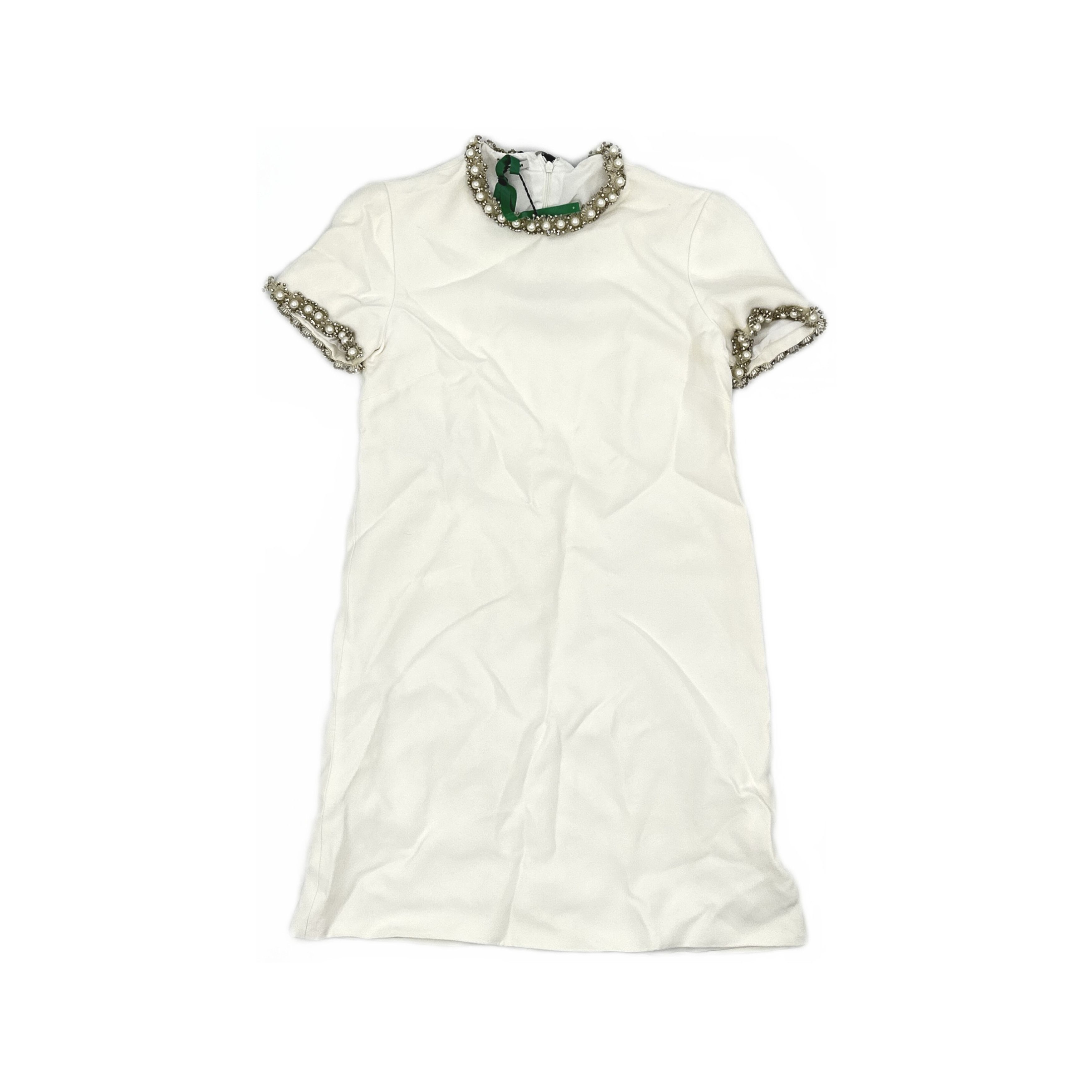 miu miu halter embellished dress Miu Miu Halter Embellished Dress in Bianco