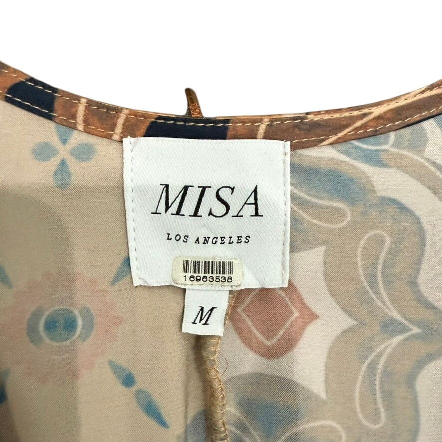 MISA Los Angeles MISA Los Angeles Eliza Patchwork Wrap Dress, Size M Size M / US 6-8 / IT 42-44 - 7 Thumbnail