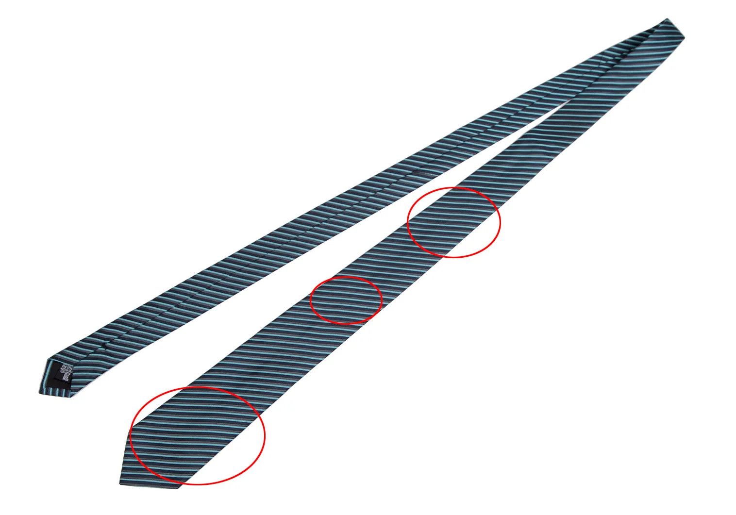 Emporio Armani Silk Regimental Alternate Stripe Tie in Light Blue Grey Size ONE SIZE - 2 Thumbnail