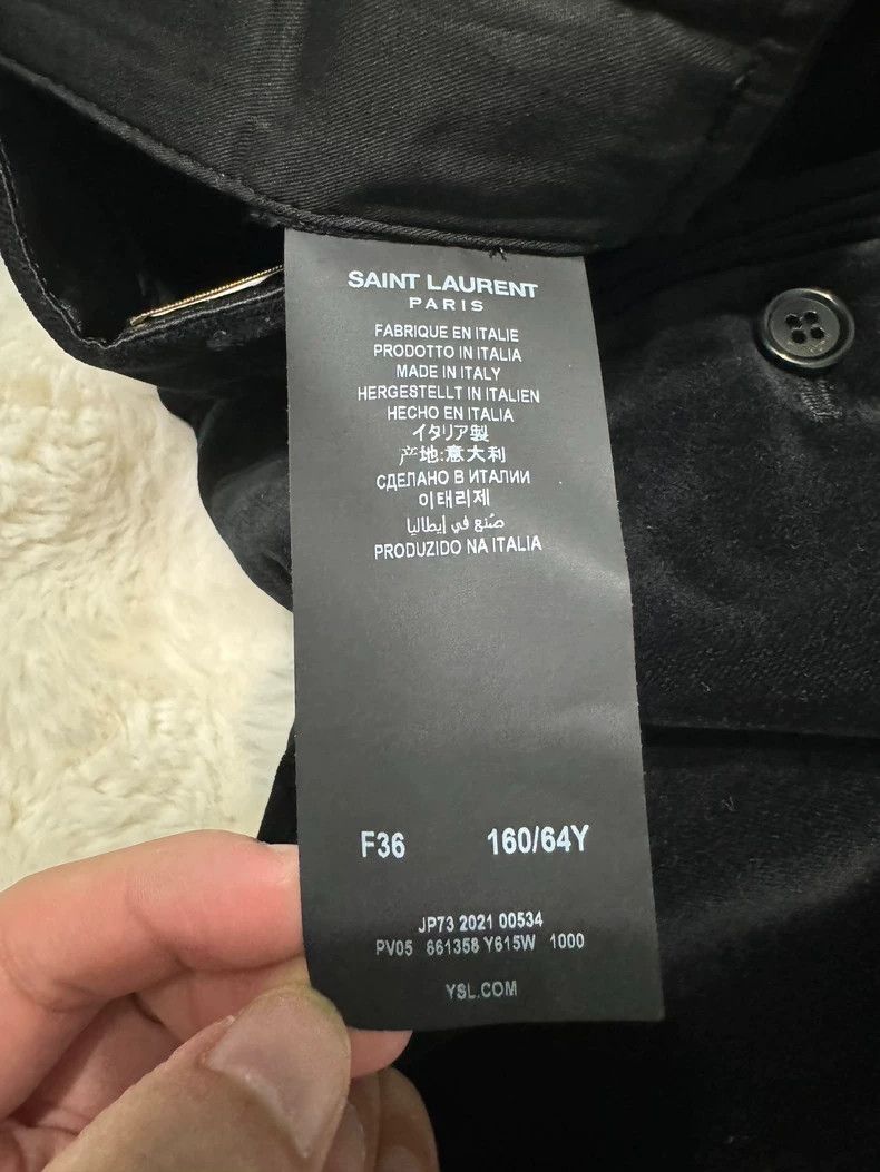 Saint Laurent Paris × Yves Saint Laurent saint laurent size f36 Velvet trousers 2501-Nextarrow Size 35" - 5 Thumbnail