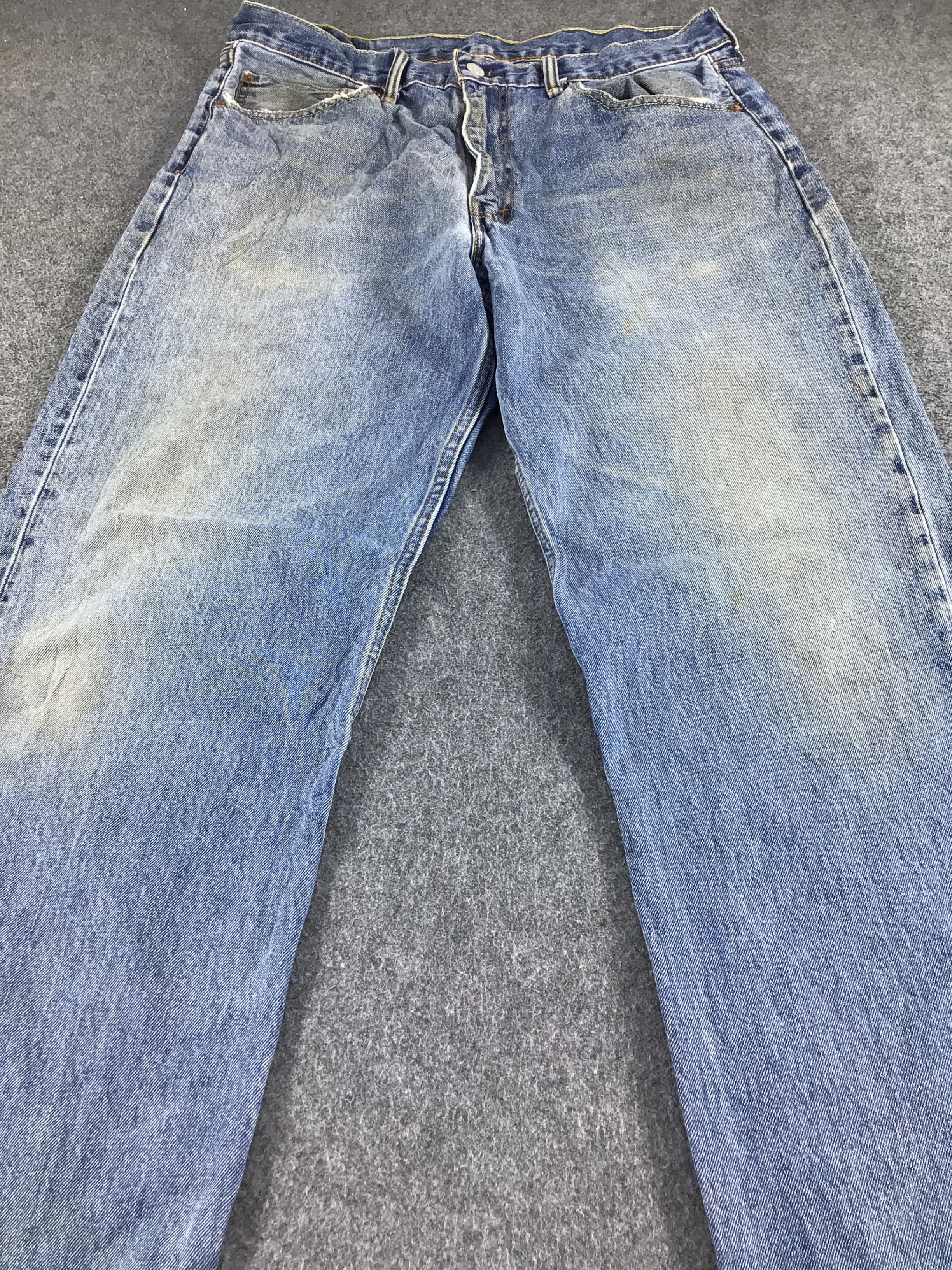 Levi's Vintage Levis 550 Jeans Dirty Faded Blue -J569 Size US 35 - 3 Thumbnail