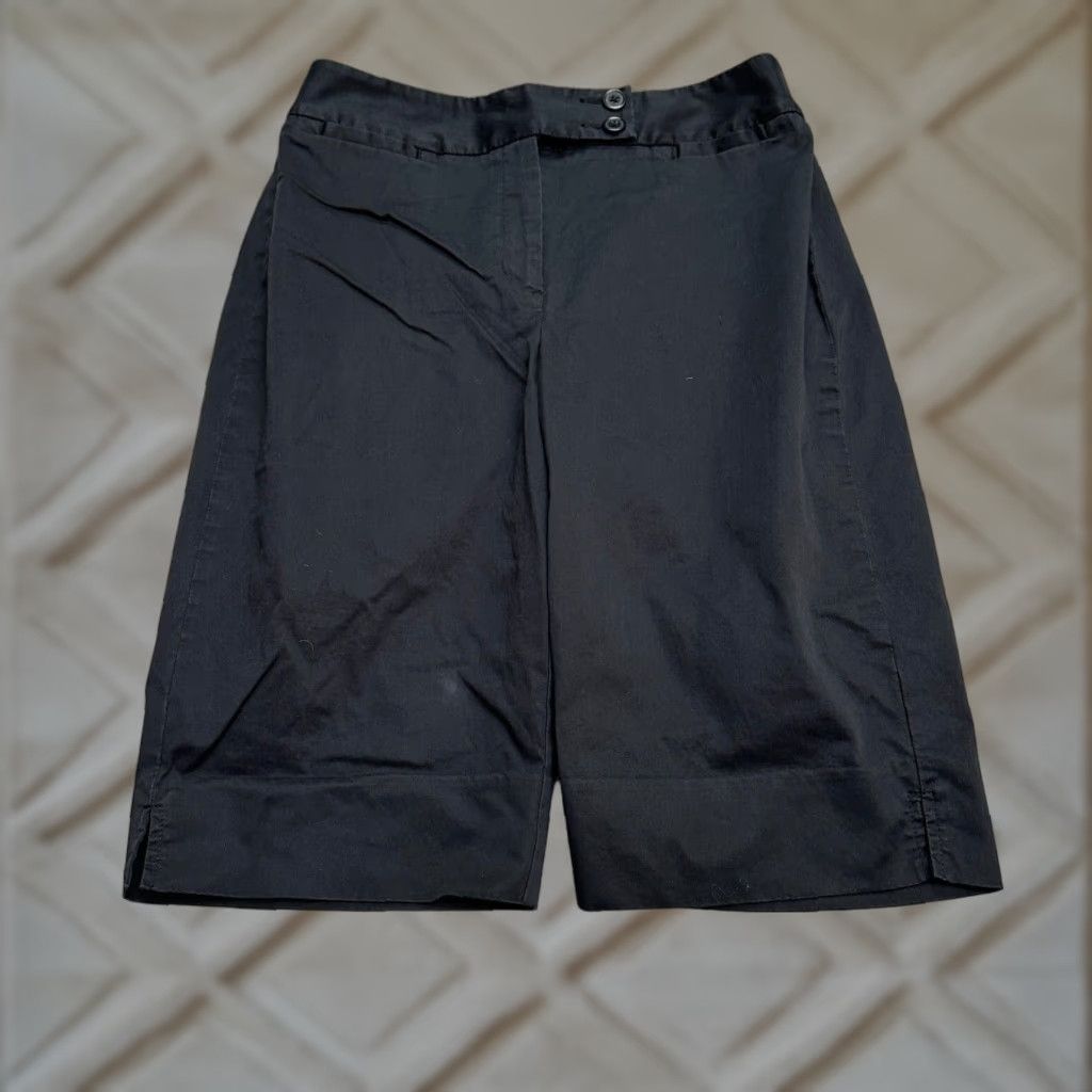 Talbots Talbots Pants Capri Womens 6 Black High Rise Straight Leg Cotton Spandex Stretch 30x13 Casual Modern Womens Size 28" / US 6 / IT 42 - 1 Thumbnail