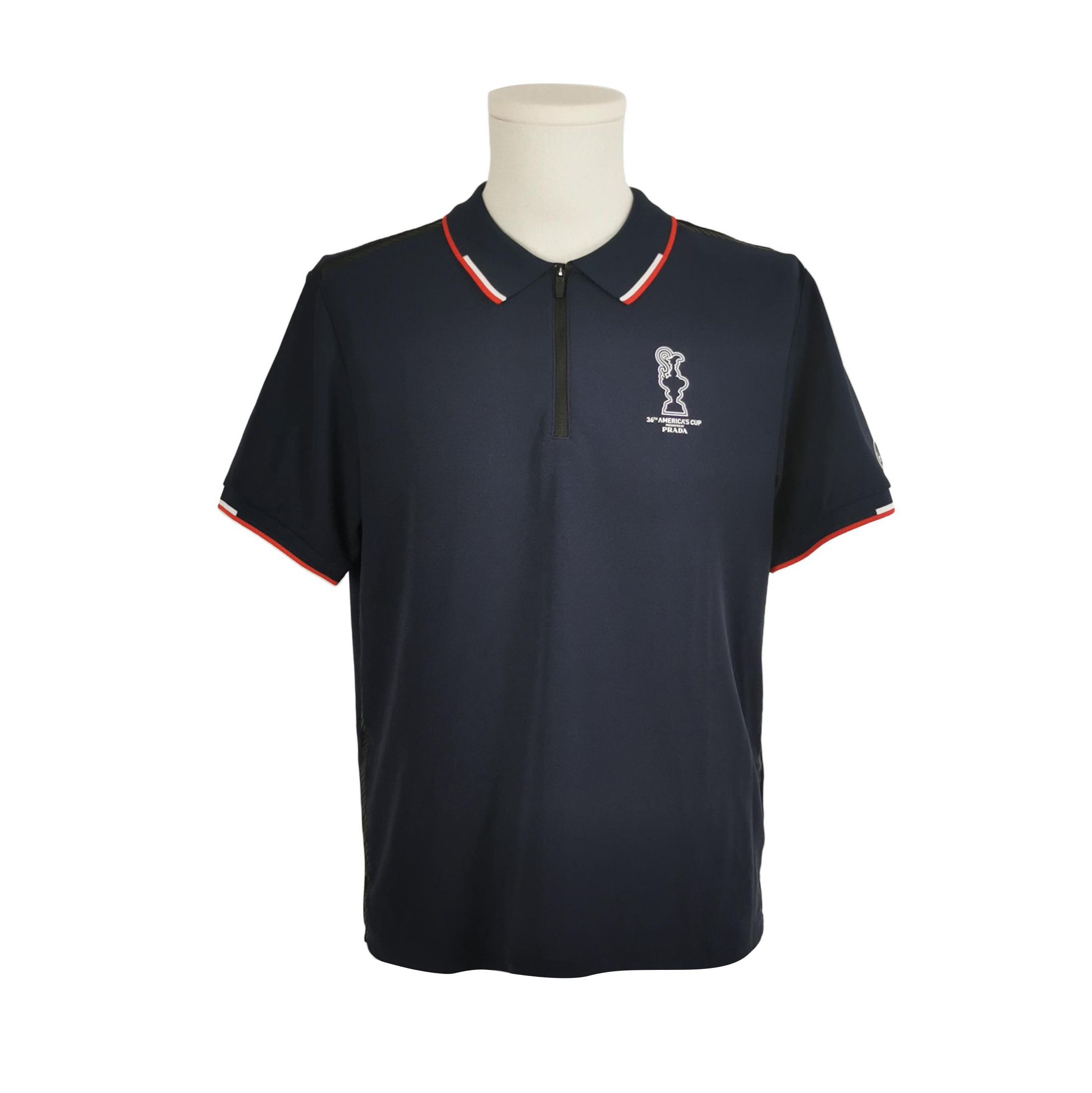 Prada Prada Contrast Striped Polo Shirt for Men 0089 Size L / US 10 / IT 46 - 1 Thumbnail