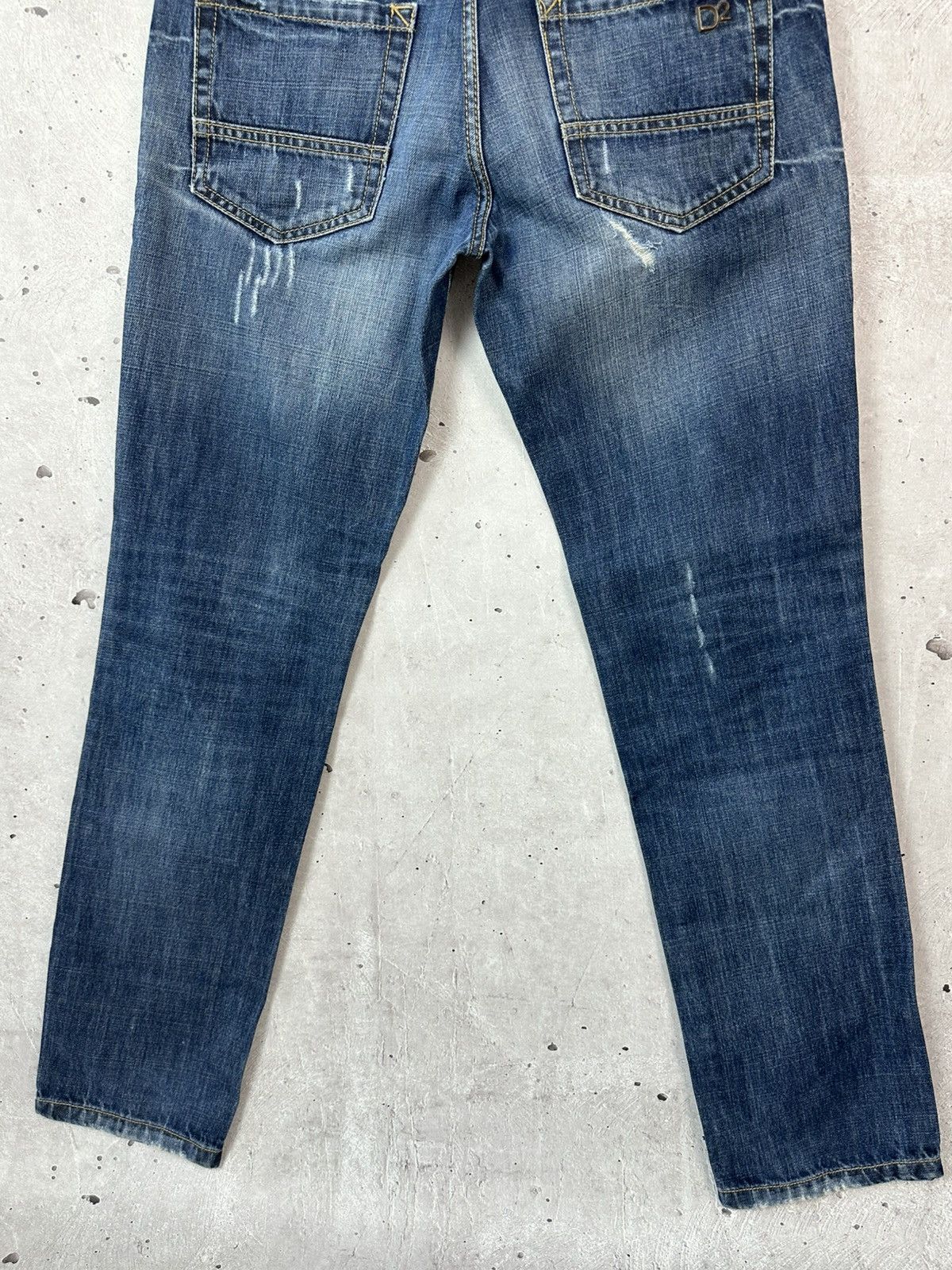 Dsquared2 Dsquared2 Vintage Distressed Washed Navy Cotton Jeans Size US 32 / EU 48 - 11 Thumbnail