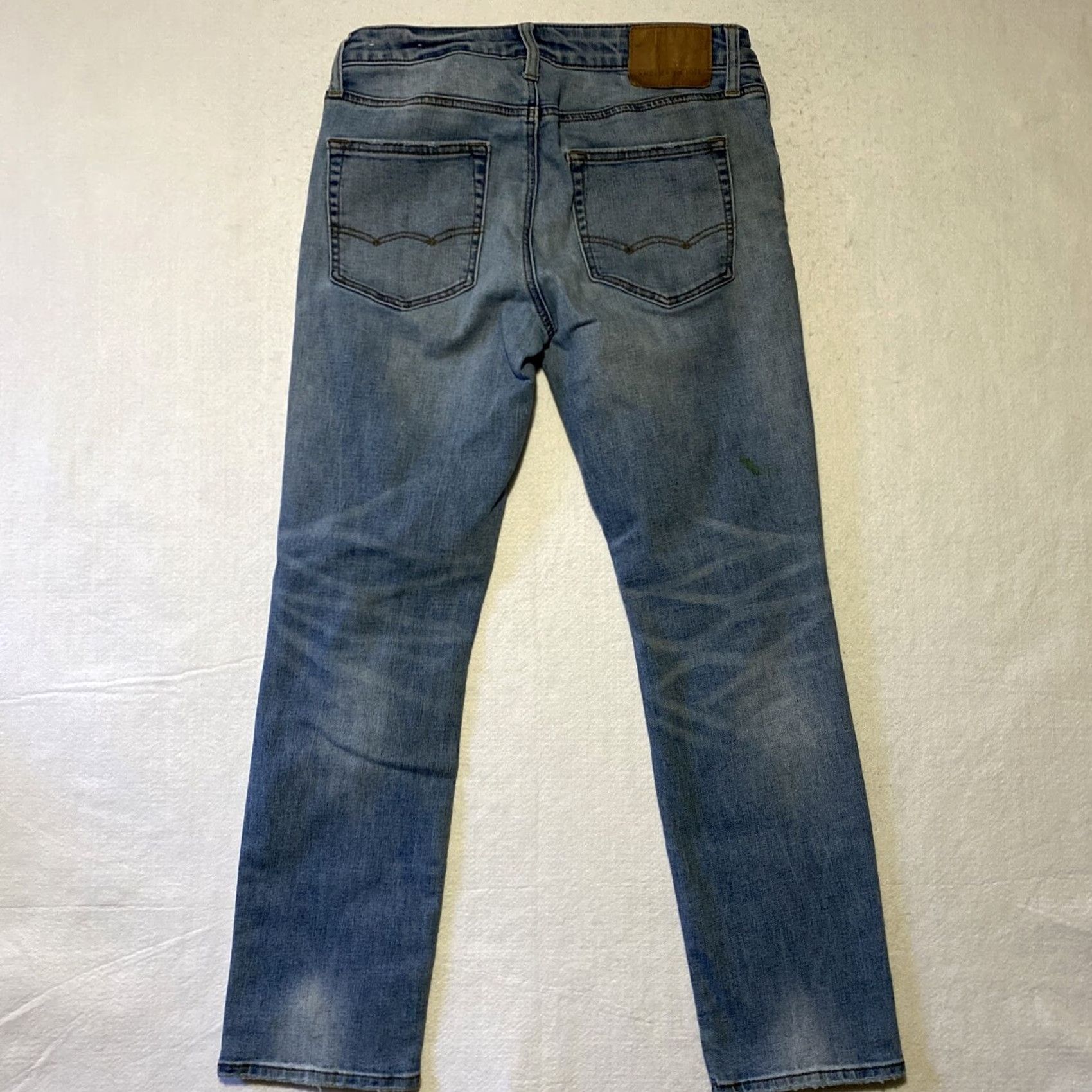American Eagle Outfitters American Eagle Jeans Men’s 30X30 Athletic Slim Stretch Dark Blue Denim / 30 inseam Mens Blue Denim Jeans 5-Pocket Leather Patch Athletic Slim Stretch Size US 30 / EU 46 - 6 Thumbnail