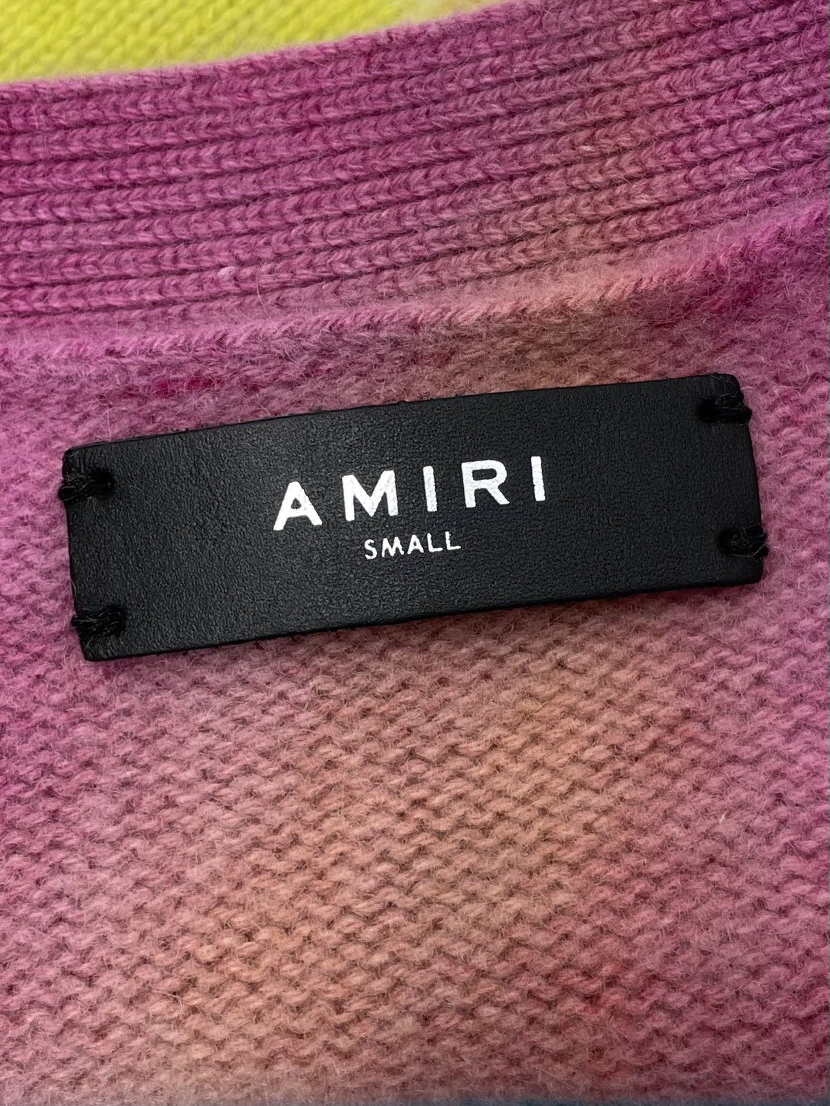 Amiri AMIRI Oversized Tie-Dye / Rainbow Cashmere Cardigan - Size S Size S / US 4 / IT 40 - 12 Thumbnail