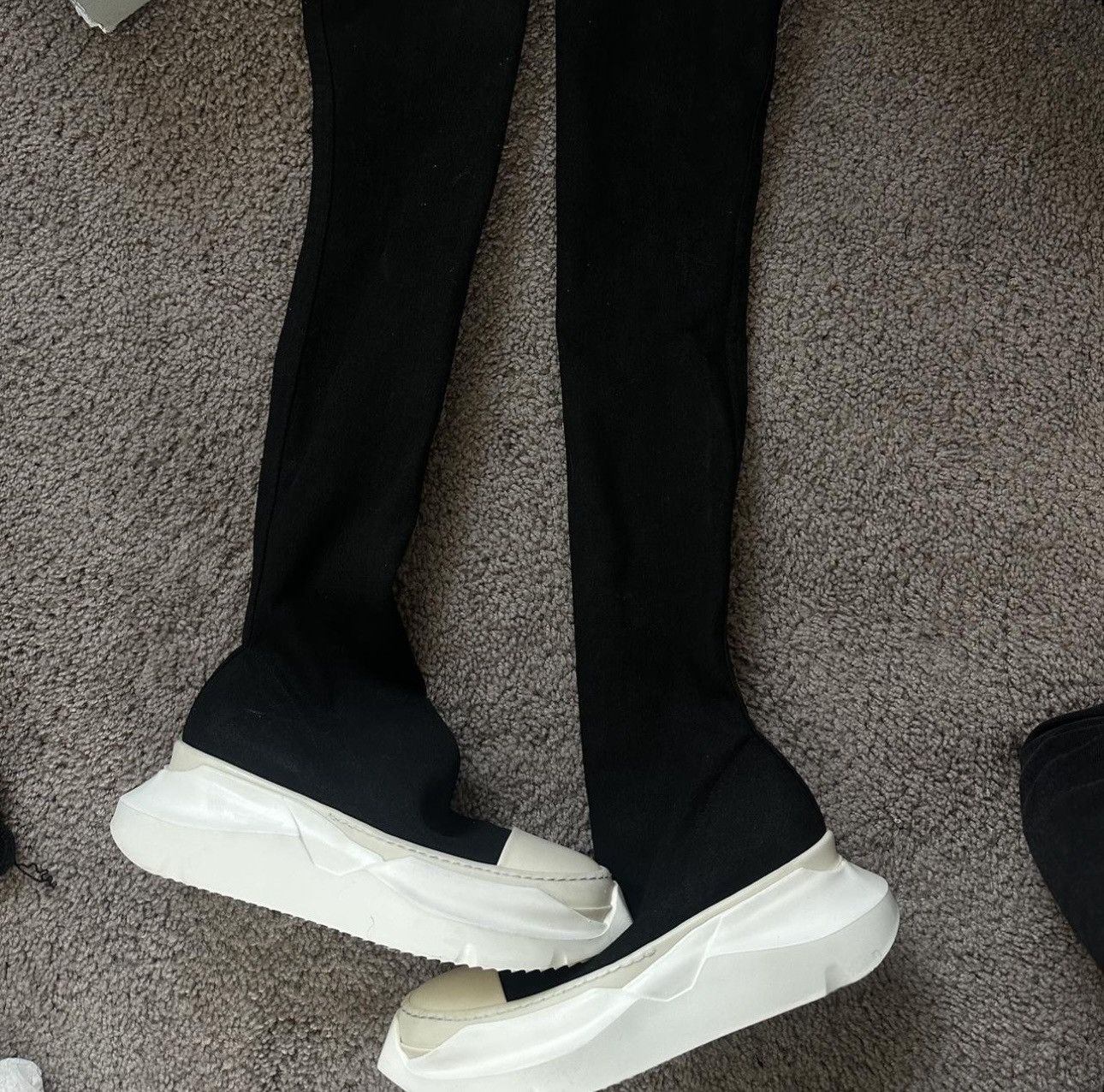 Rick Owens Rick Owens abstract knee high boots Size US 11 / IT 41 - 1 Thumbnail