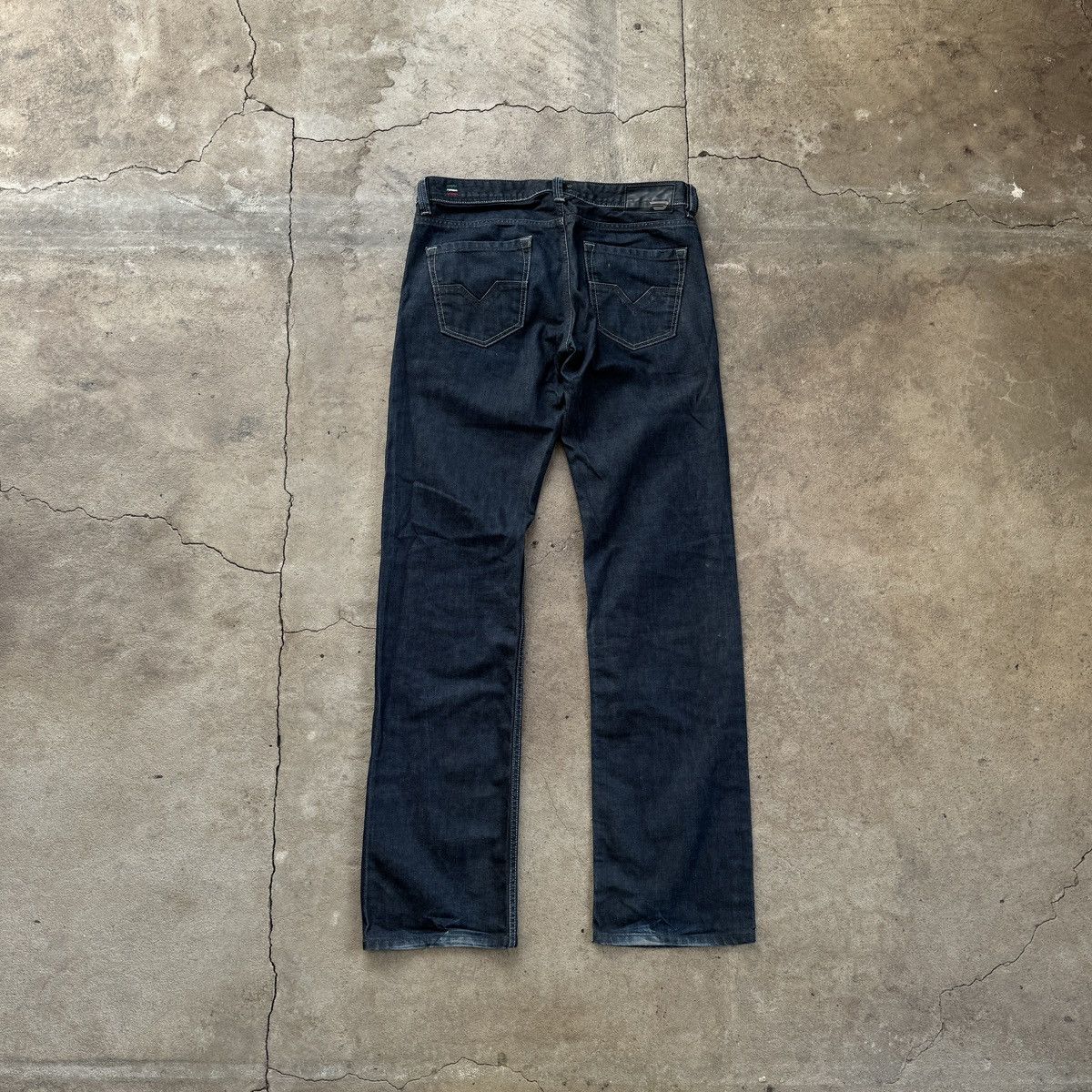 Diesel Diesel Larkee Navy Denim Straight Fit Size US 32 / EU 48 - 2 Thumbnail