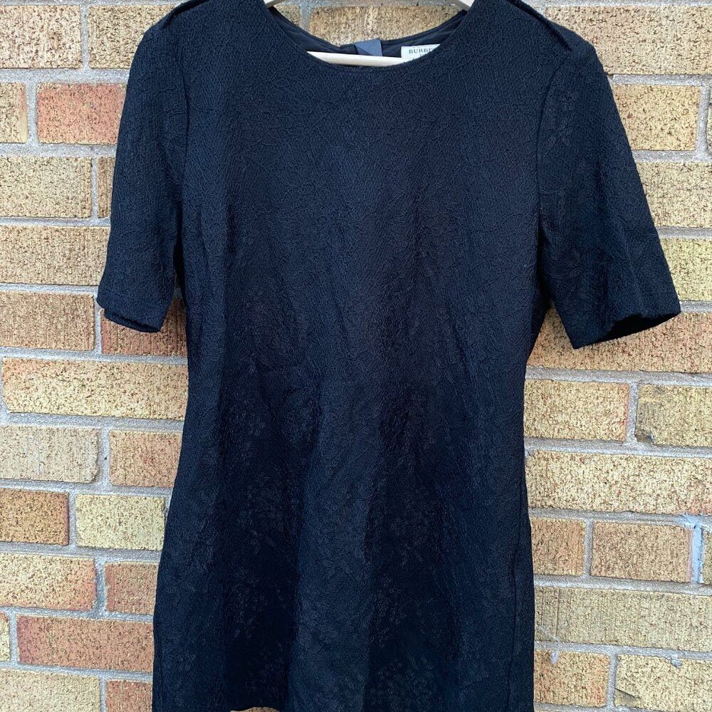Burberry × Vintage Burberry London Floral Zip Dress Black Mohair Pattern Size Size M / US 6-8 / IT 42-44 - 4 Thumbnail