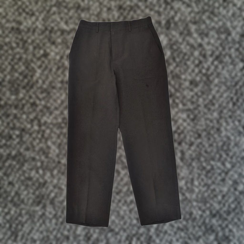 Vintage VINTAGE Womens Straight Casual Trousers IT 46 Large W32 L31 Grey Polyester Size 36" / US 14 / IT 50 - 1 Thumbnail