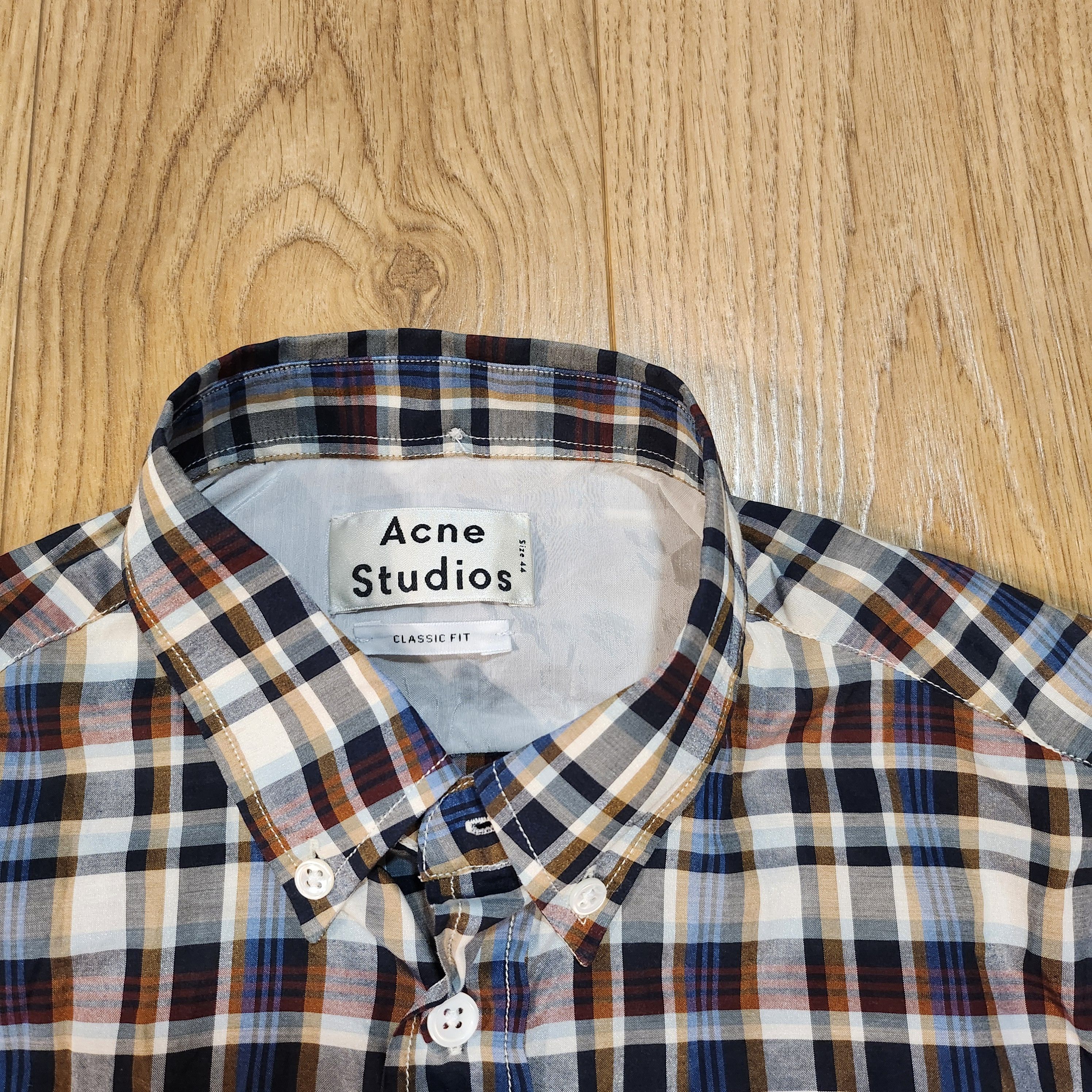 Acne Studios Acne Studios Isherwood Smch PSS15 Cotton Check Shirt Size US M / EU 48-50 / 2 - 3 Thumbnail