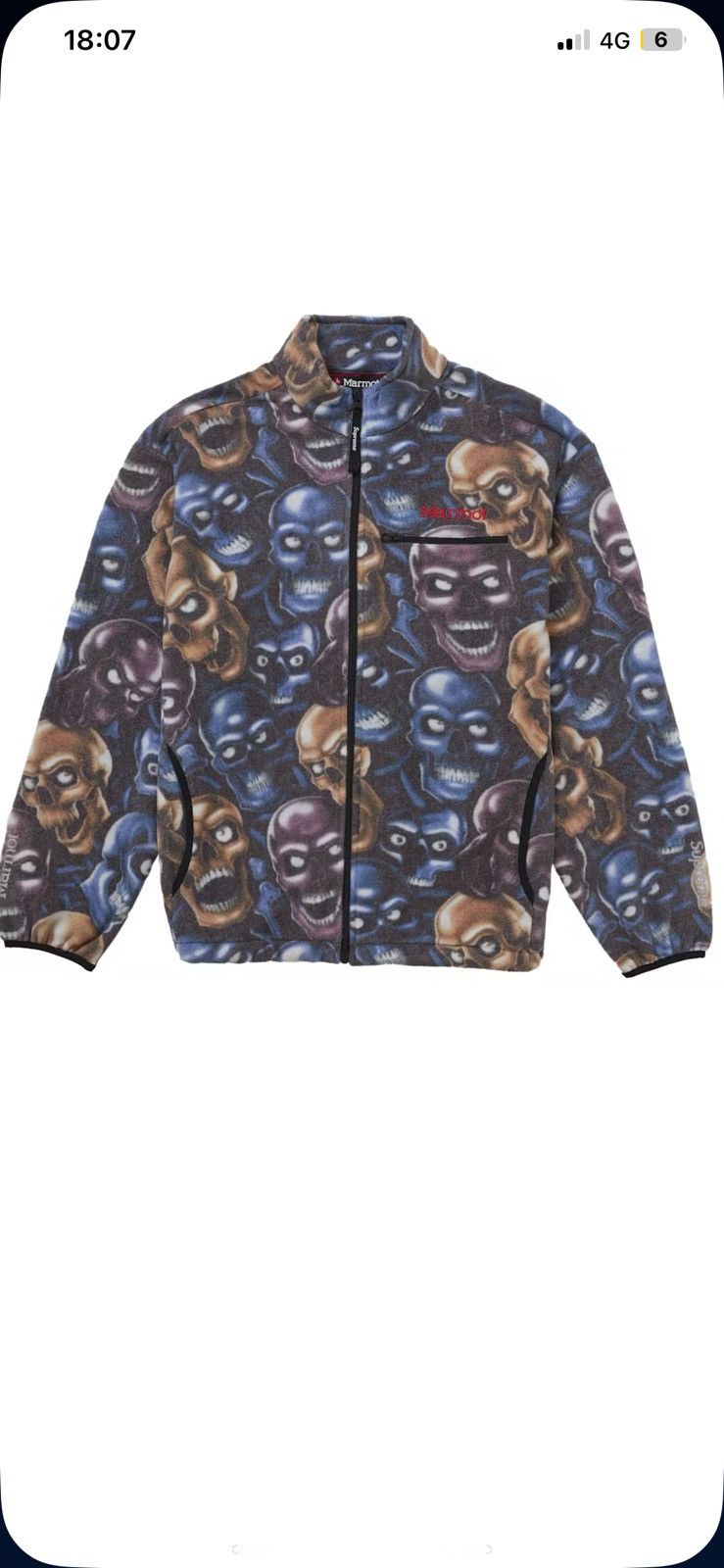 Supreme Supreme x marmot skull pile fleece medium Size US M / EU 48-50 / 2 - 6 Thumbnail