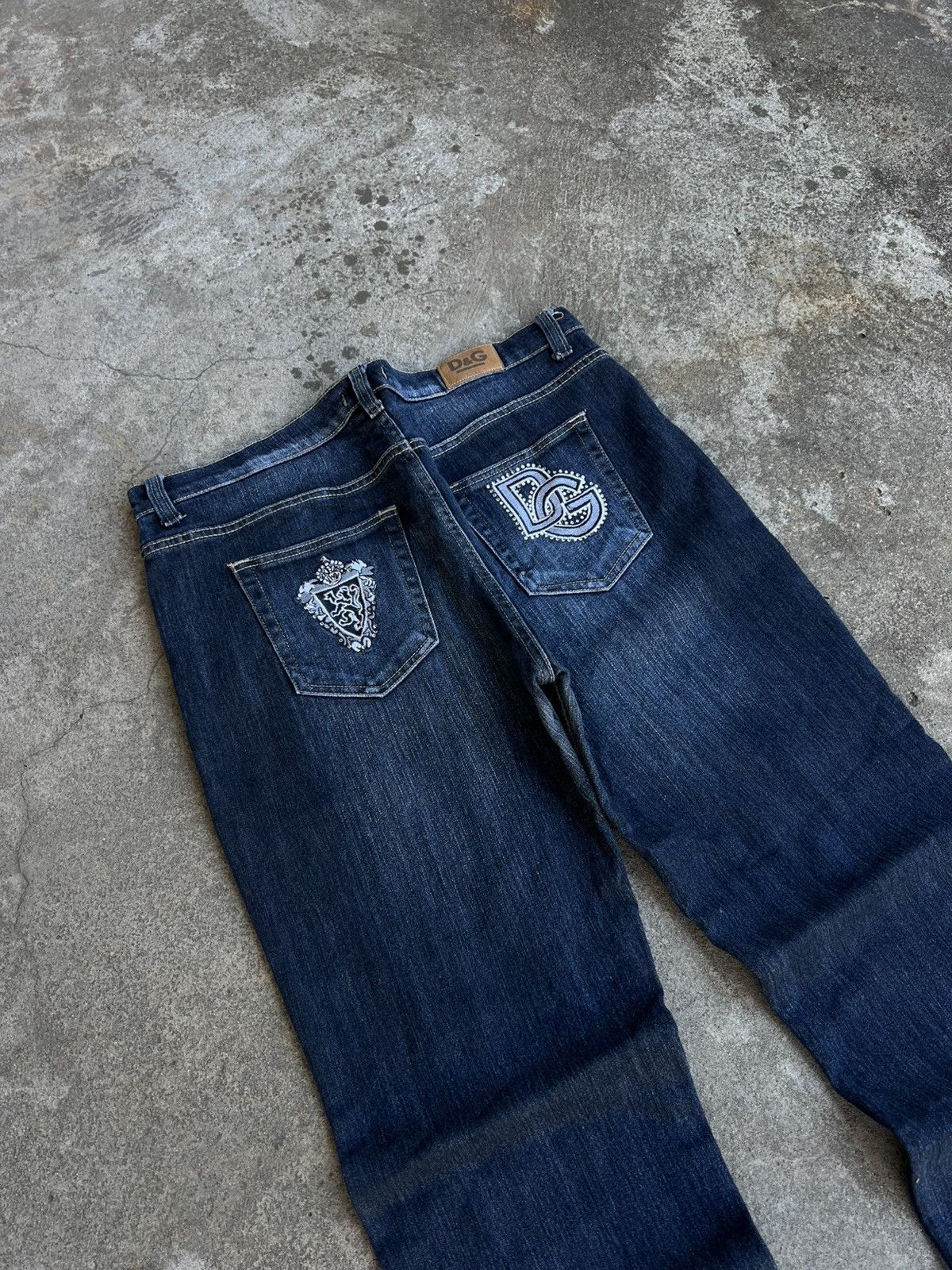 Dolce & Gabbana Crazy Dolce Gabbana Big Logo Baggy Jeans UK Y2k Rare Vintage Size US 36 / EU 52 - 4 Thumbnail