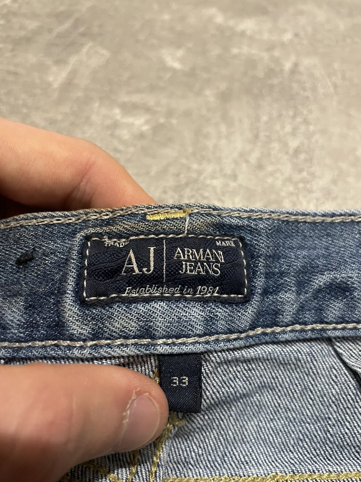 Armani Vintage Armani Jeans Metallic Logo Denim Size 33 Size US 33 - 9 Thumbnail
