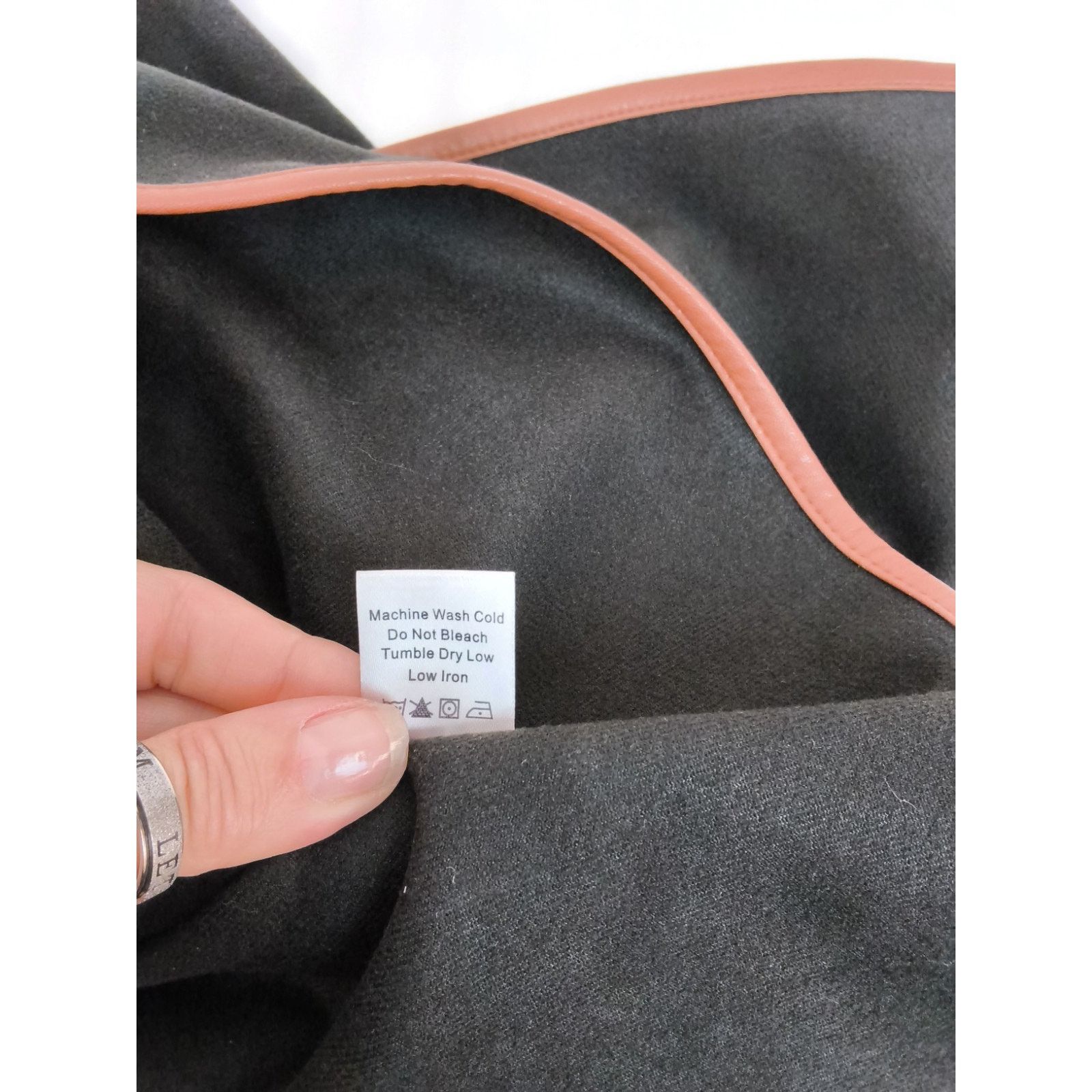 Other Tuckernuck Piper Poncho O/S Black Funnel Neck Leather Trim Size ONE SIZE - 8 Thumbnail