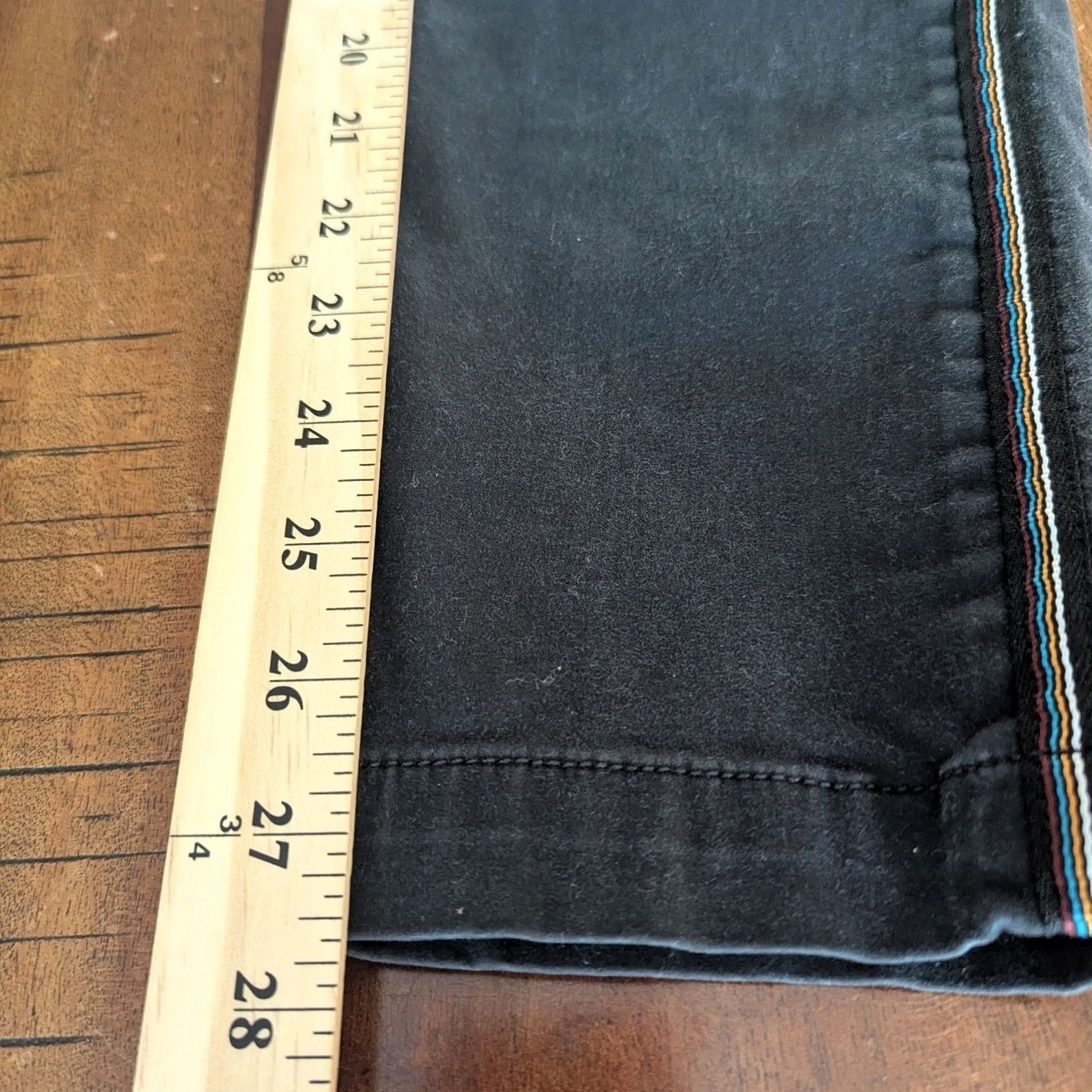 Vintage Cabi Charcoal Gray Rainbow Side Stripe Pants Womens 6 Casual Workwear Slim Tapered Front Flat Front Pockets Button Zip Size 28" / US 6 / IT 42 - 7 Thumbnail