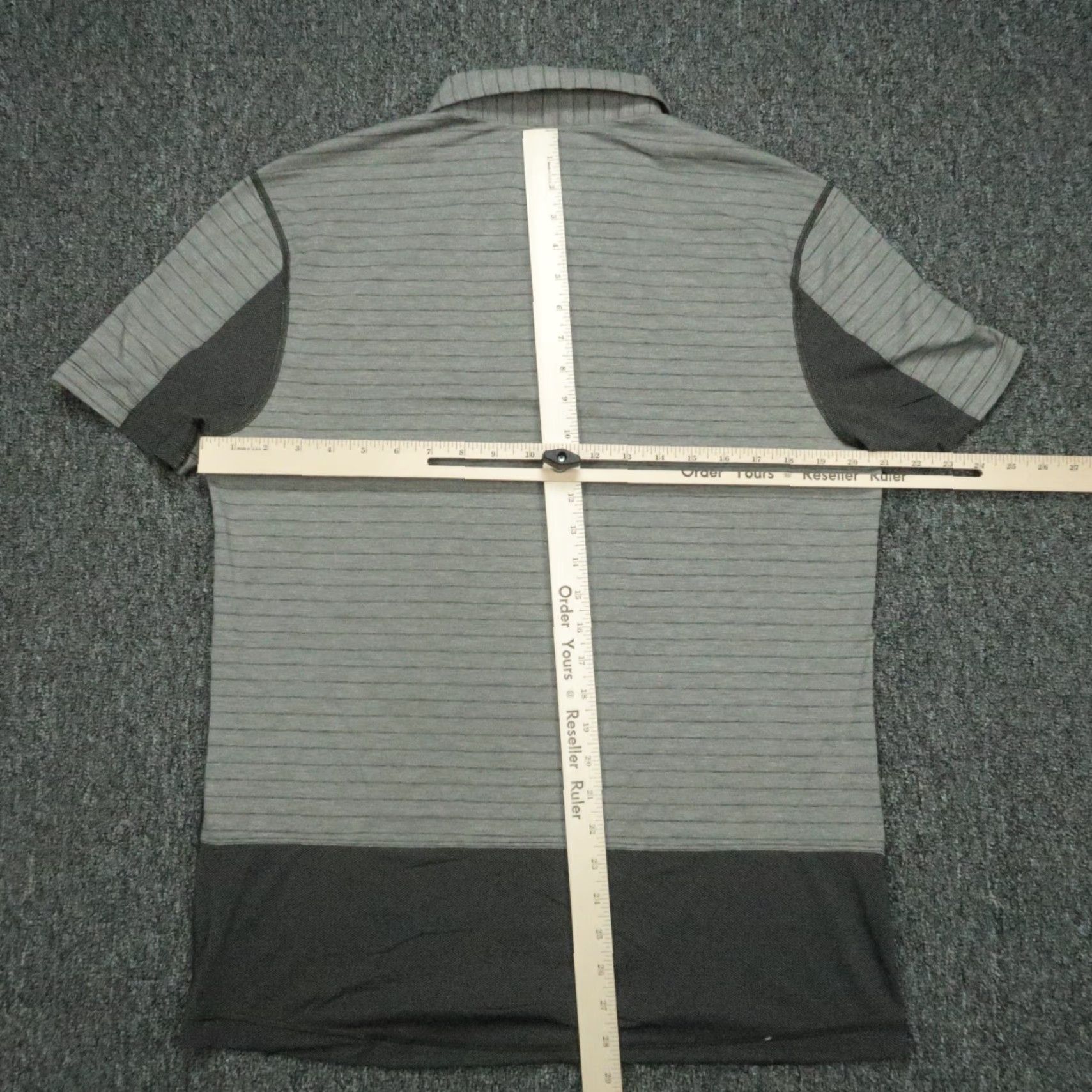 Lululemon Lululemon Shirt Mens Large Gray Striped Evolution Performance Polo Short Sleeve Golf Breathable Lightweight Stretch Shirt Mens L Gray Striped Polo Size US L / EU 52-54 / 3 - 4 Thumbnail