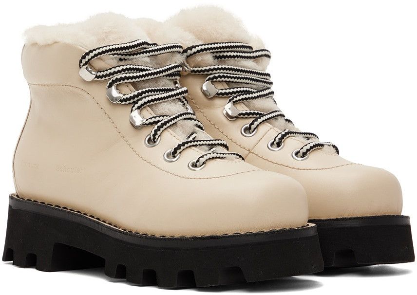 Proenza Schouler Proenza Schouler Beige Shearling Hiking boots Size US 10 / IT 40 - 1 Thumbnail