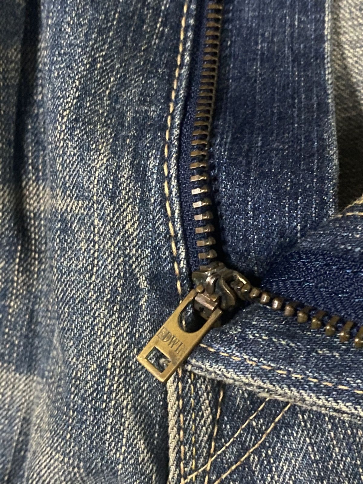 Edwin VINTAGE EDWIN 505z BAGGY SELVEDGE DENIM JEANS slubby faded Size US 37 - 20 Thumbnail