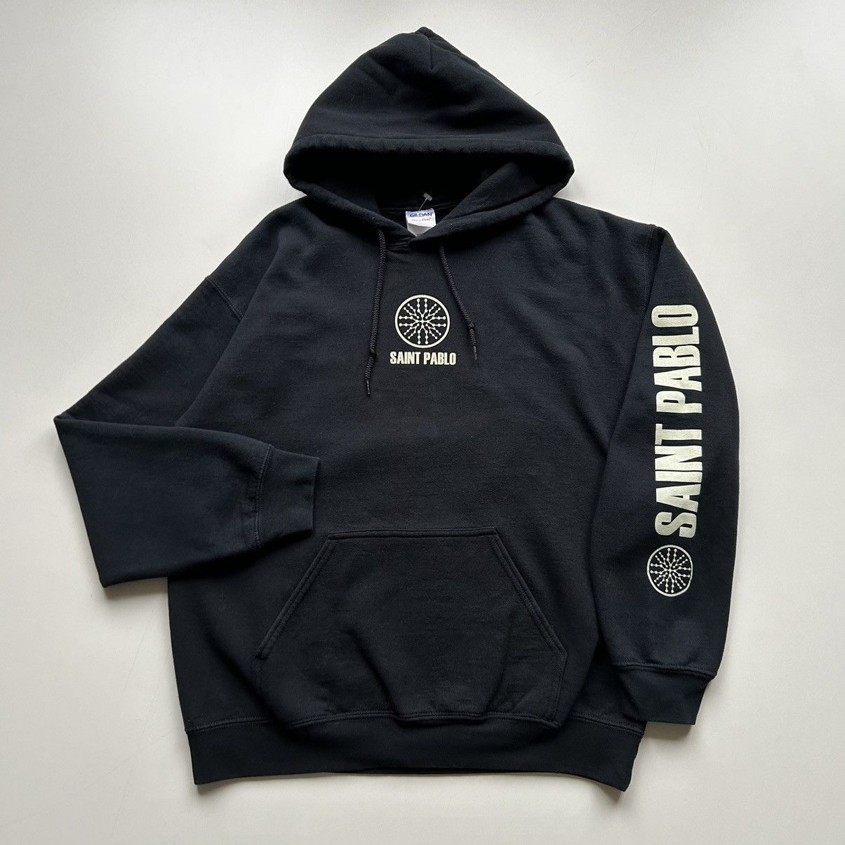 image of Kanye West Saint Pablo Tour Graphic Hoodie Medium in Black, Men's